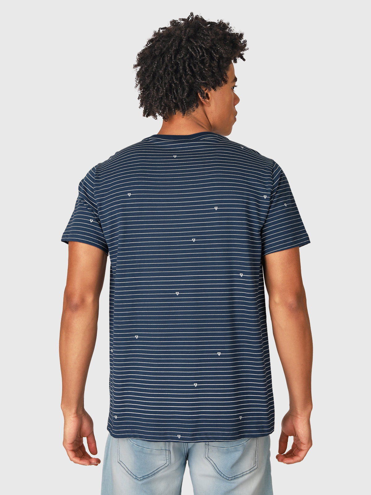 Axle-Stripe Herren T-Shirt | Blau