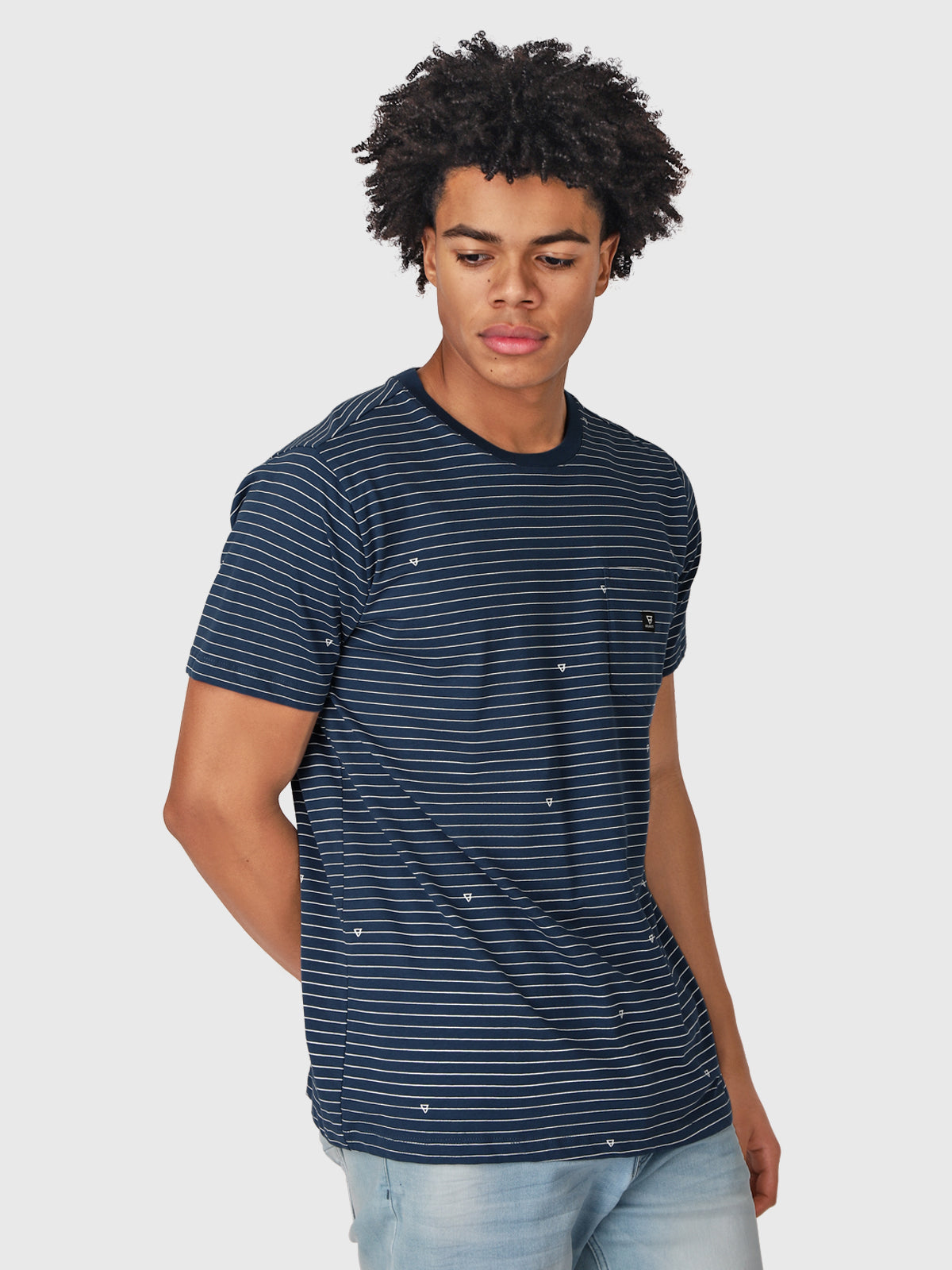 Axle-Stripe Heren T-shirt | Blauw
