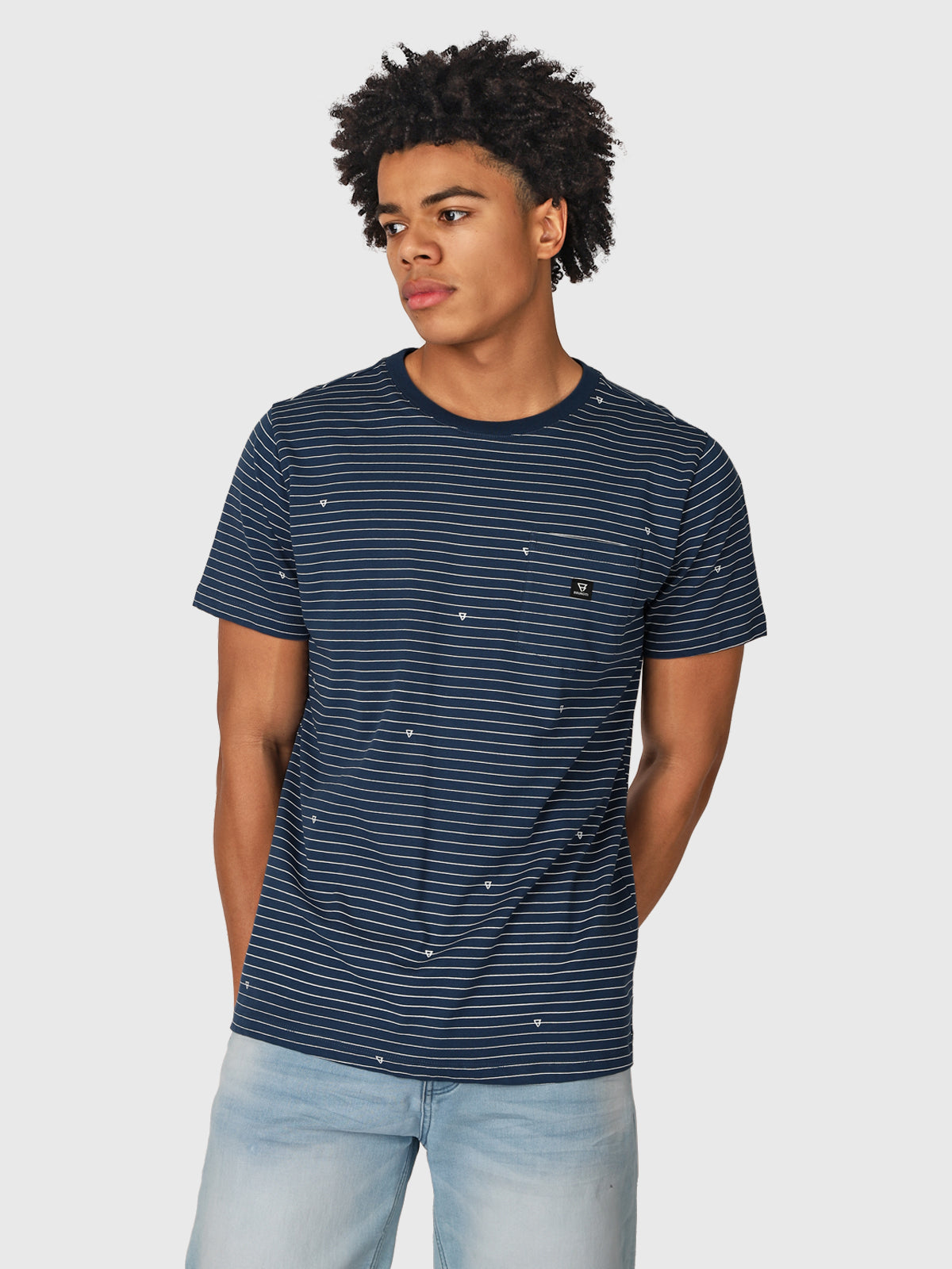 Axle-Stripe Herren T-Shirt | Blau