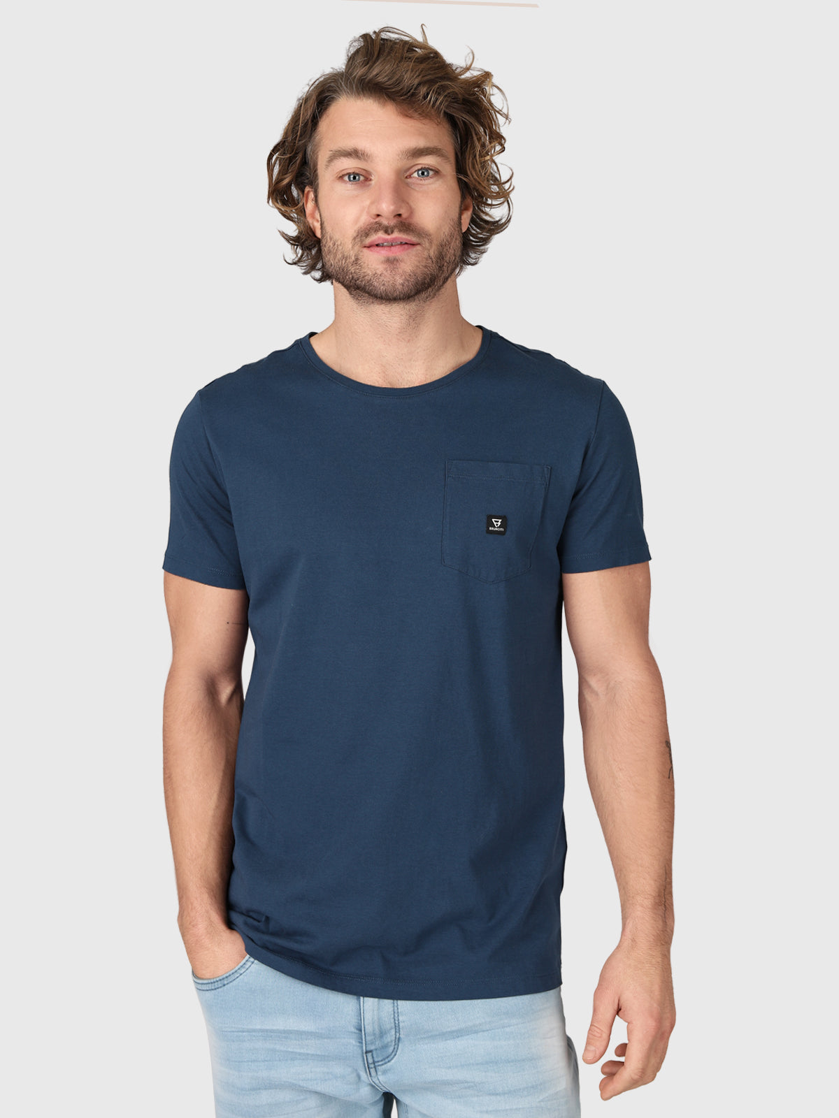 Axle-Slub Heren T-shirt | Blauw