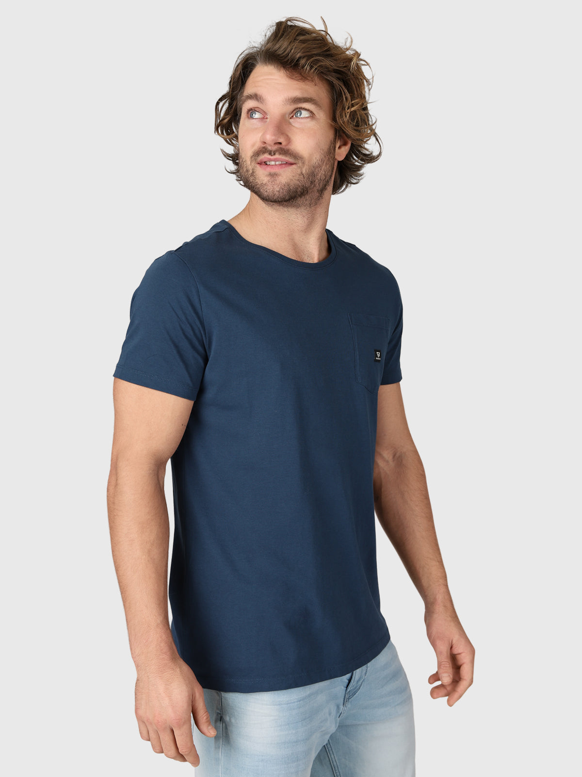 Axle-Slub Heren T-shirt | Blauw