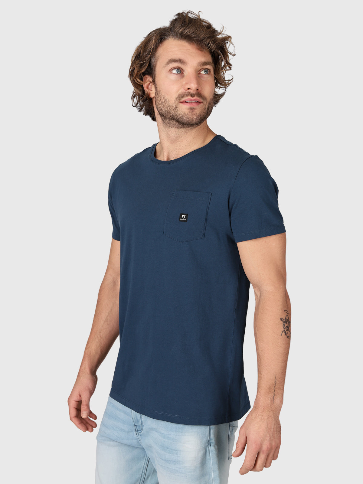 Axle-Slub Heren T-shirt | Blauw