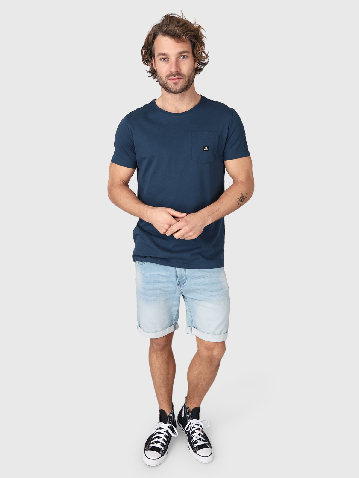 Axle-Slub Heren T-shirt | Blauw