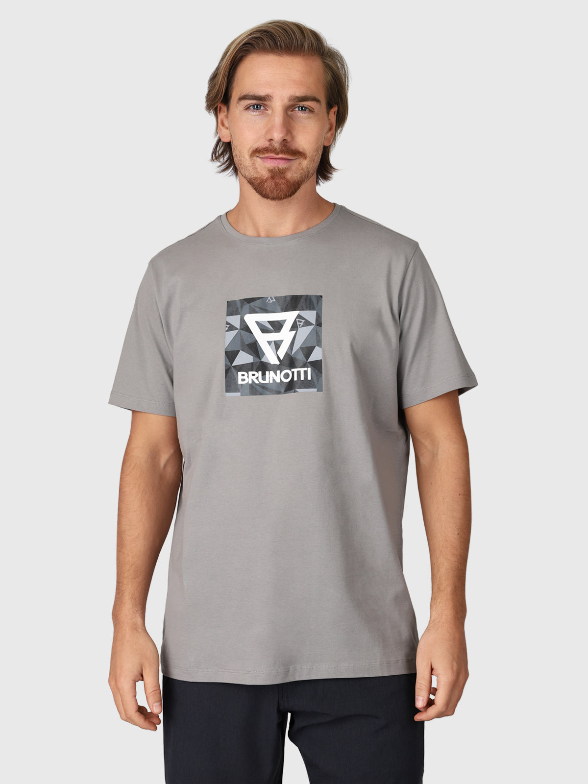 Jahn-Logosquare Heren T-shirt | Grijs