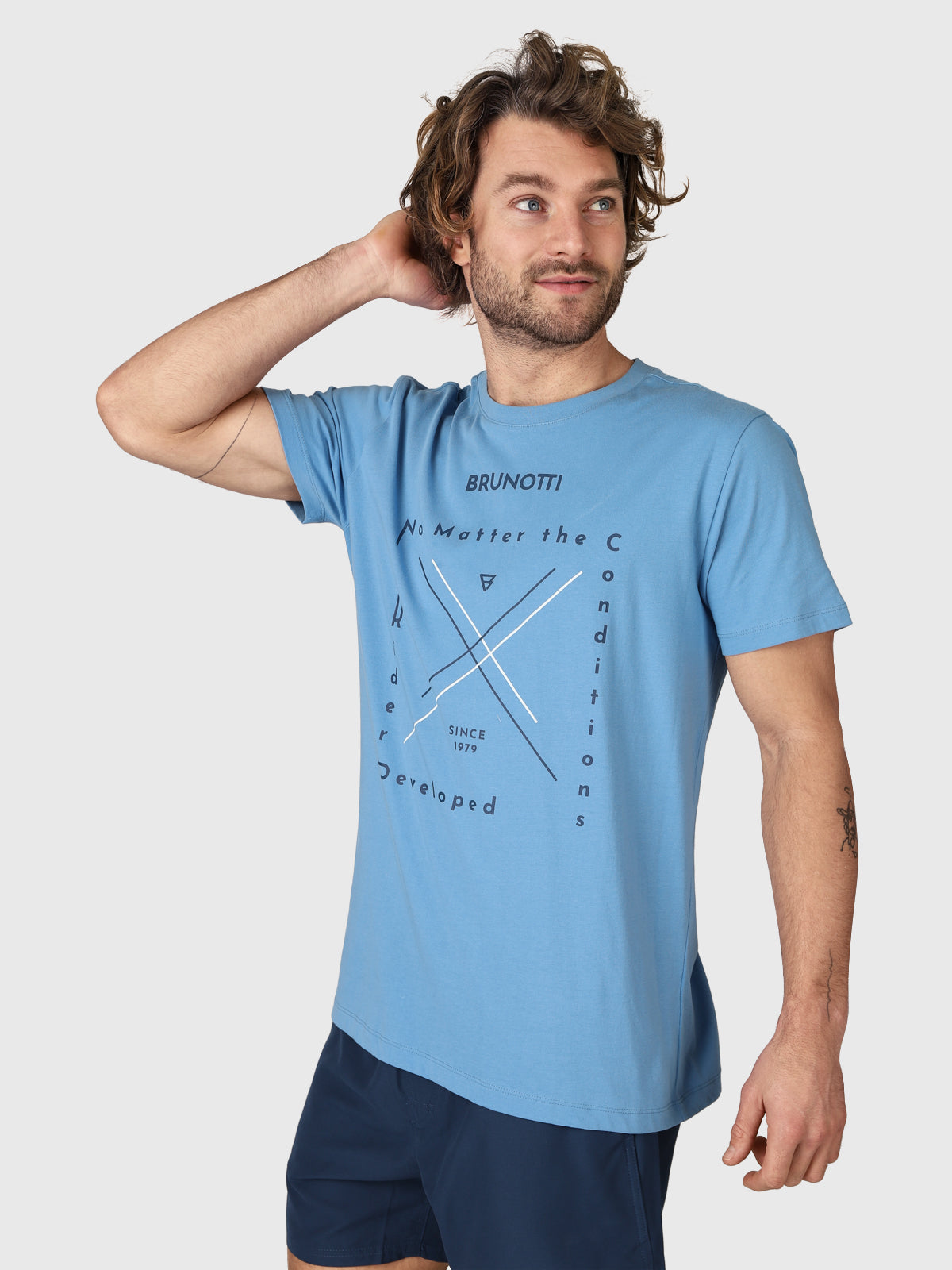 Jahn-Logotypo Herren T-Shirt | Blau