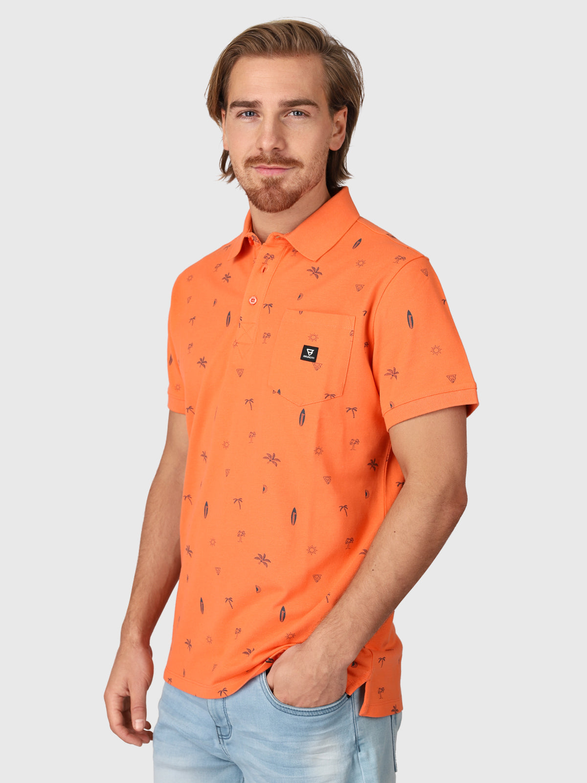 Addax-AO Herren Polo Shortsleeve | Orange