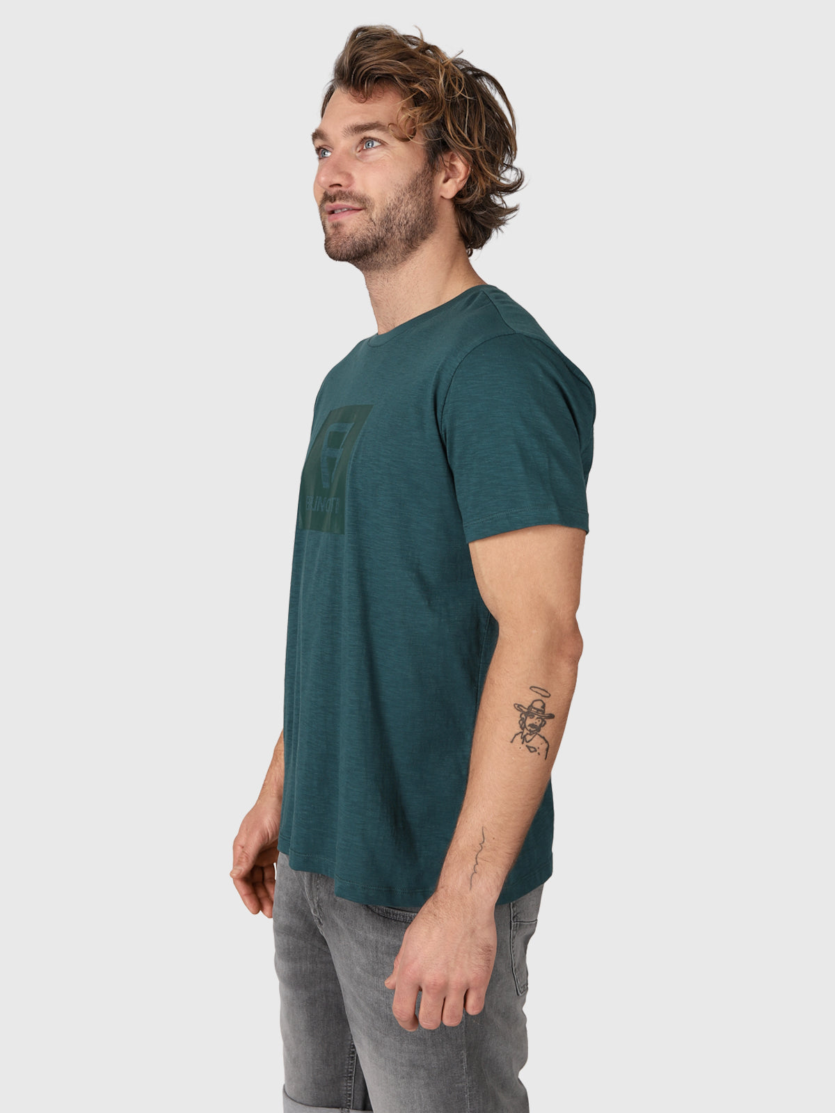 John-Logo-Slub Men T-Shirt | Green