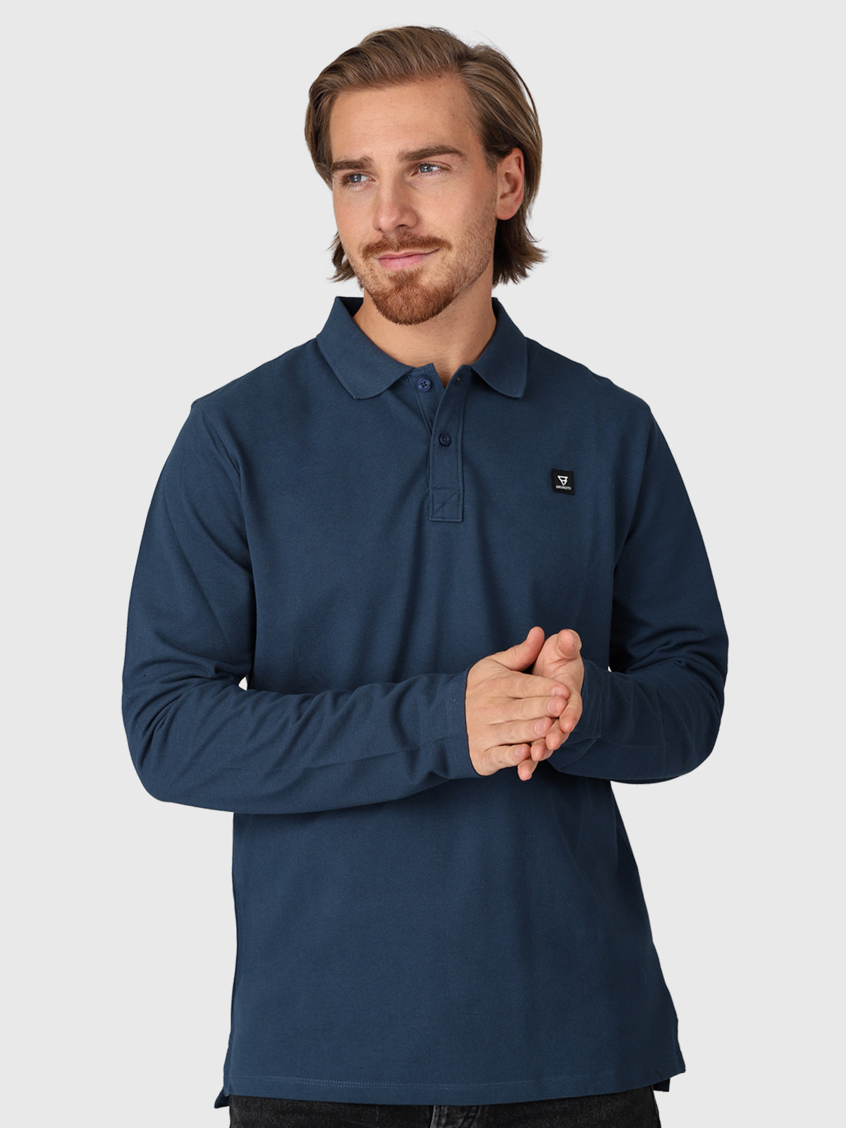 Manica Heren Longsleeve Polo | Blauw