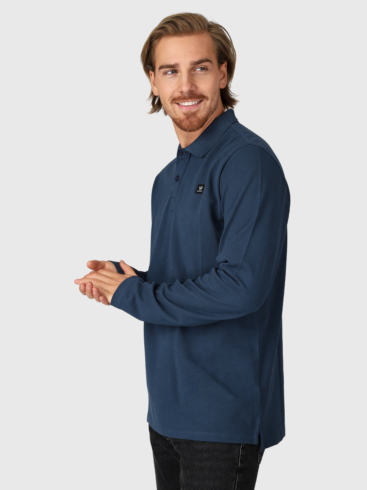 Manica Herren Polo Longsleeve | Blau