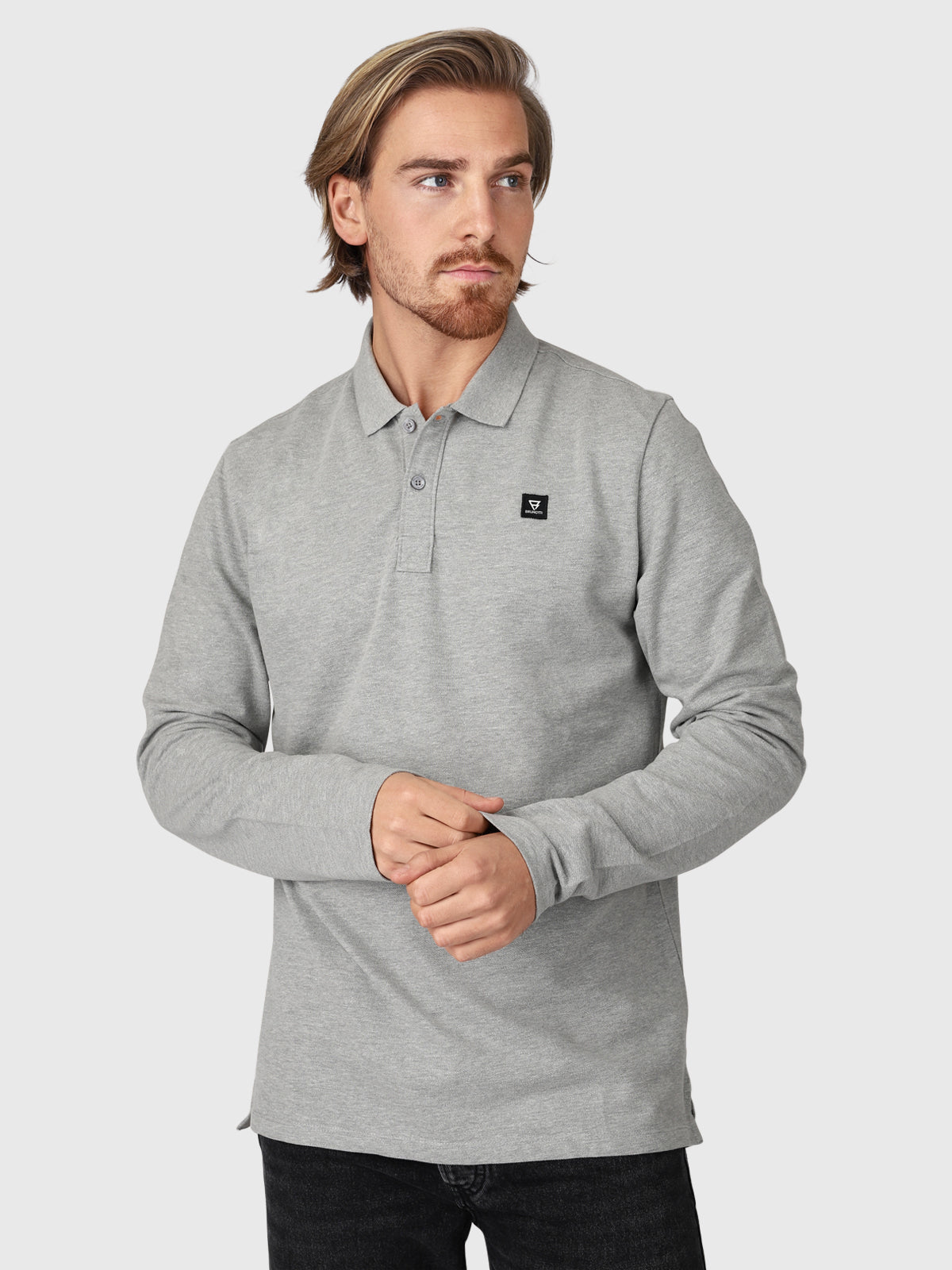 Manica Heren Longsleeve Polo | Grijs