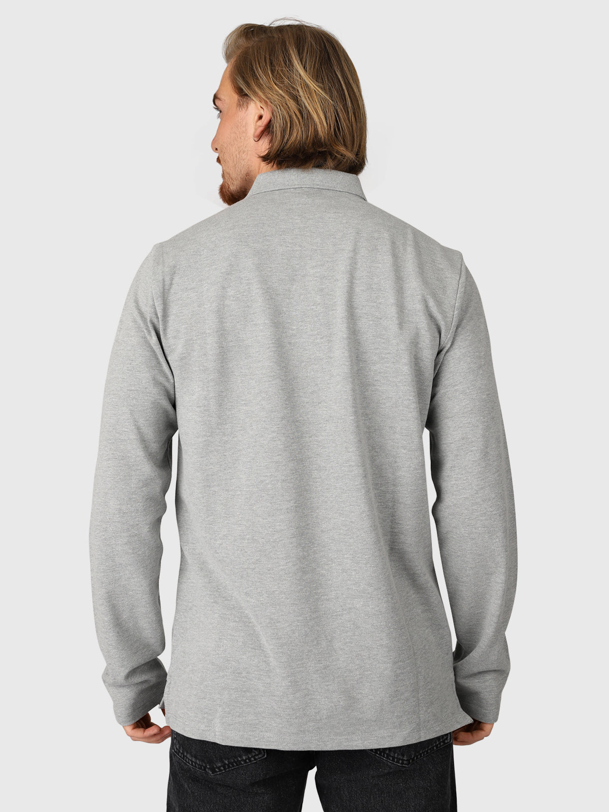 Manica Heren Longsleeve Polo | Grijs