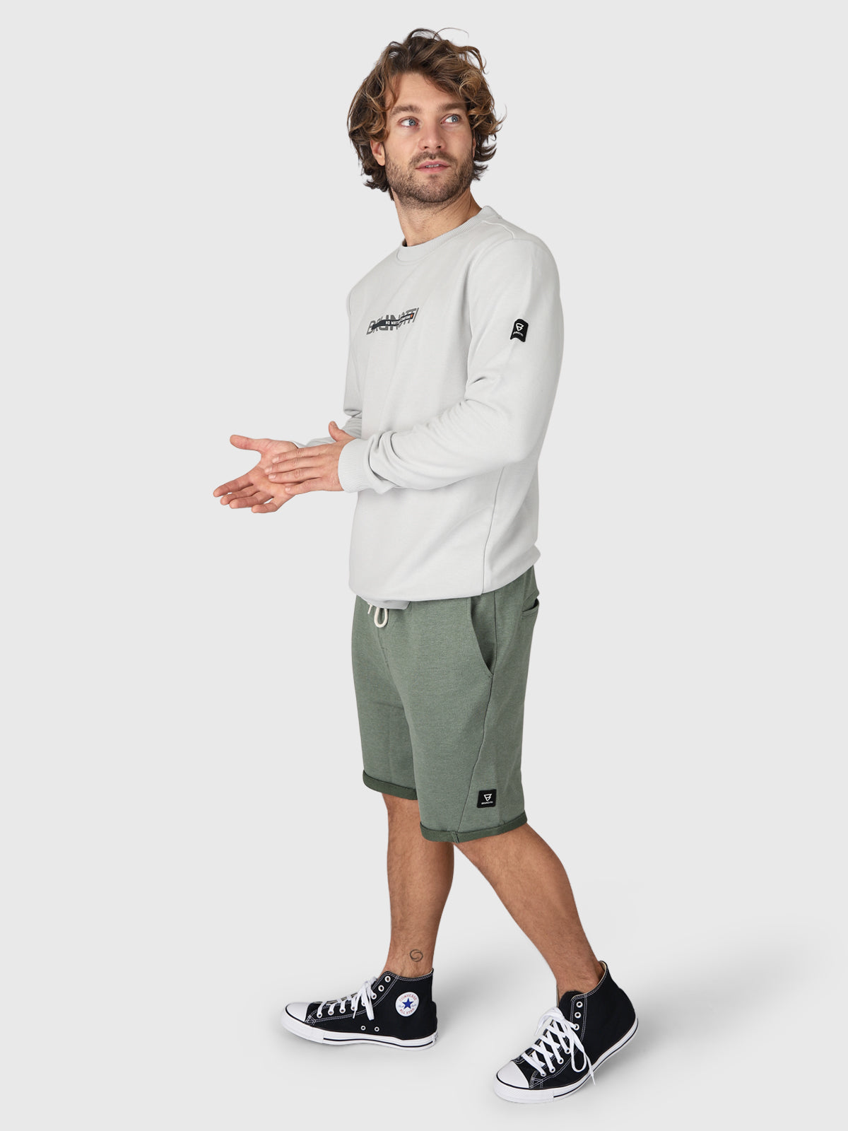 Salvino Heren Sweat Short | Groen