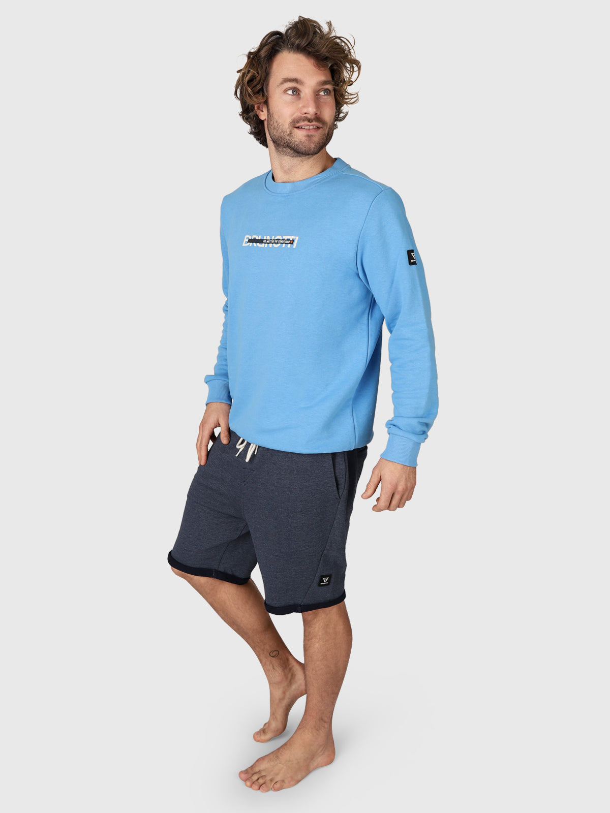 Salvino Heren Sweat Short | Blauw