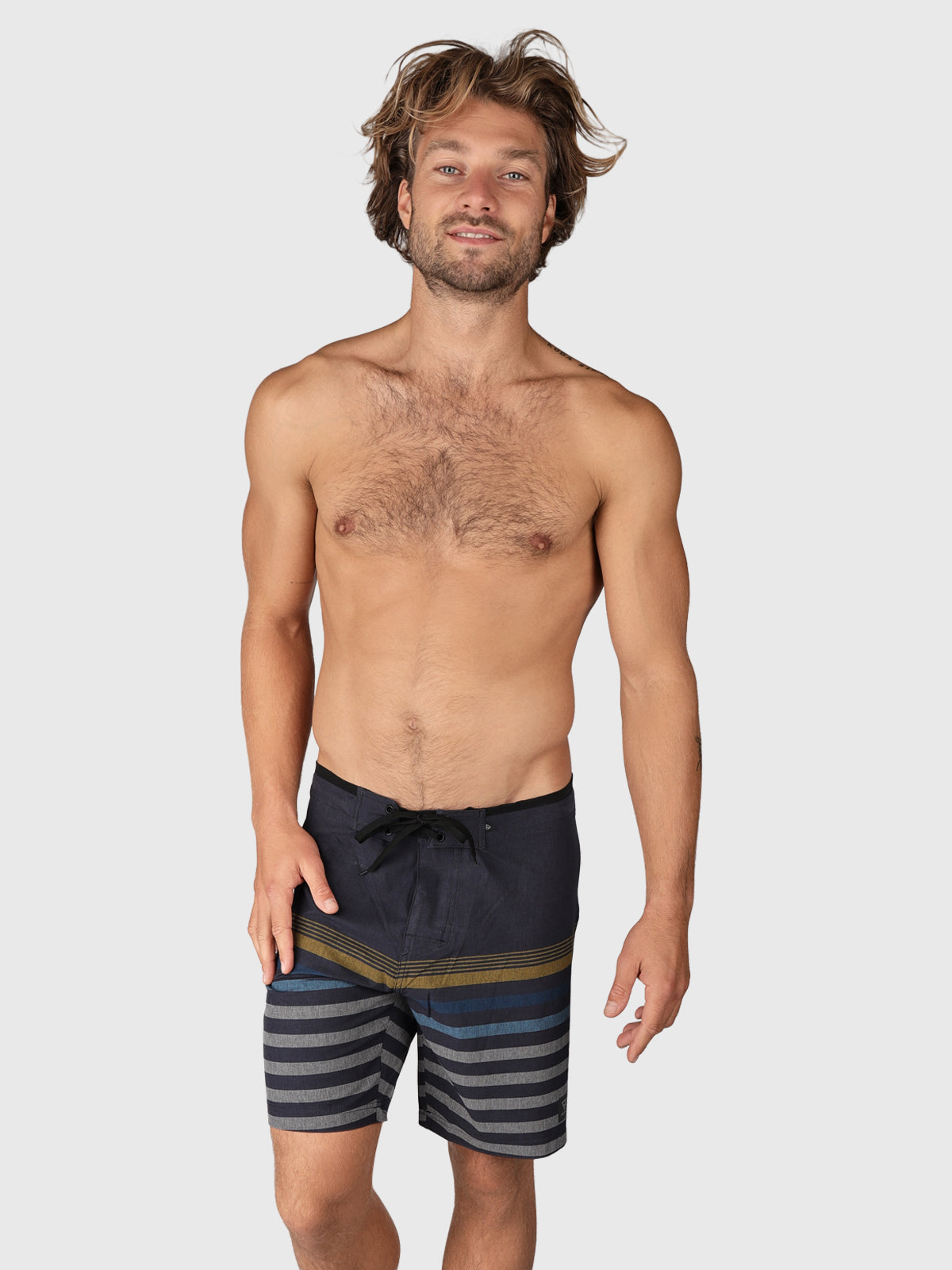 Paitor-Stripe Heren Boardshort | Blauw