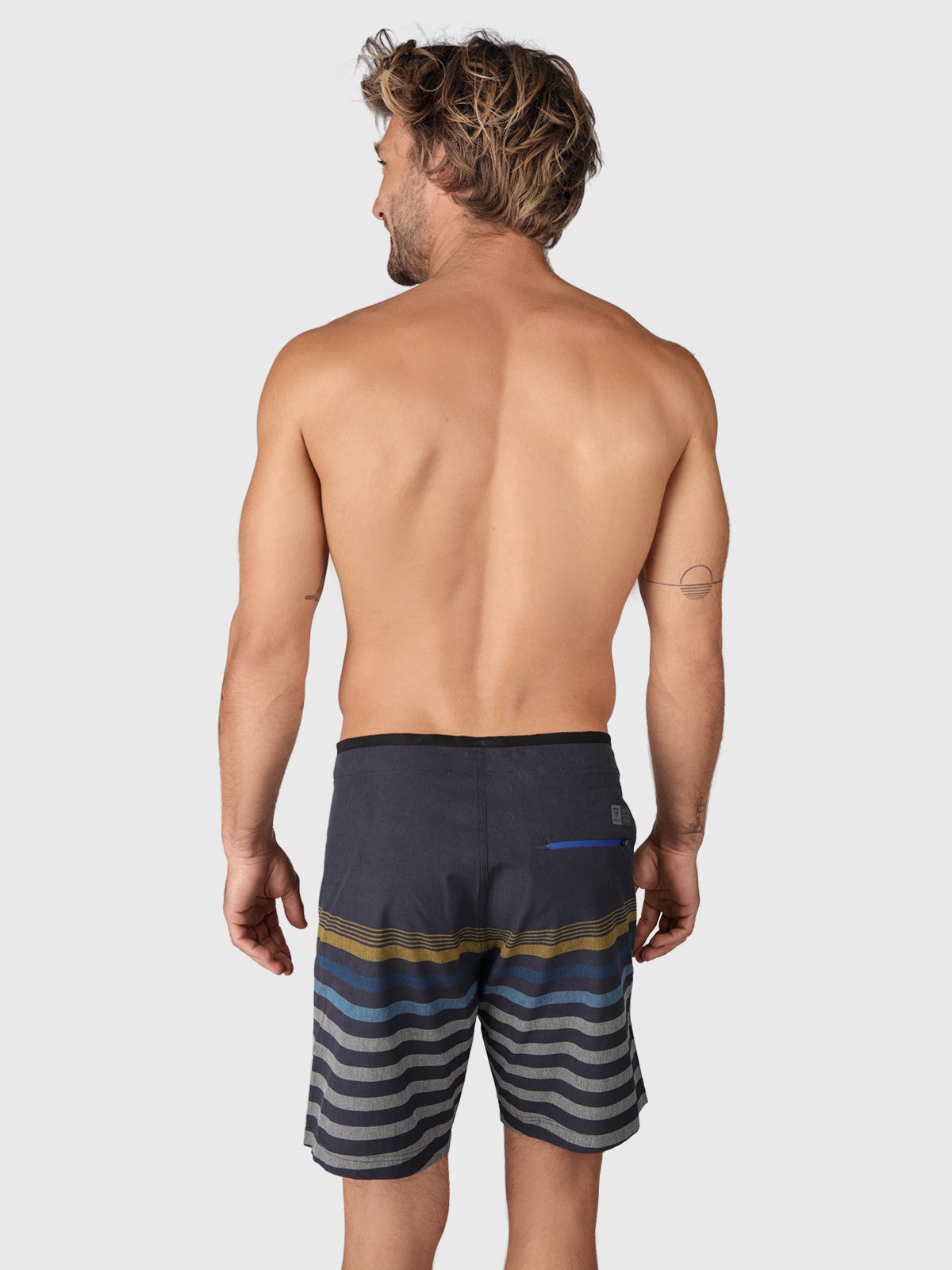 Paitor-Stripe Men Boardshorts | Blue