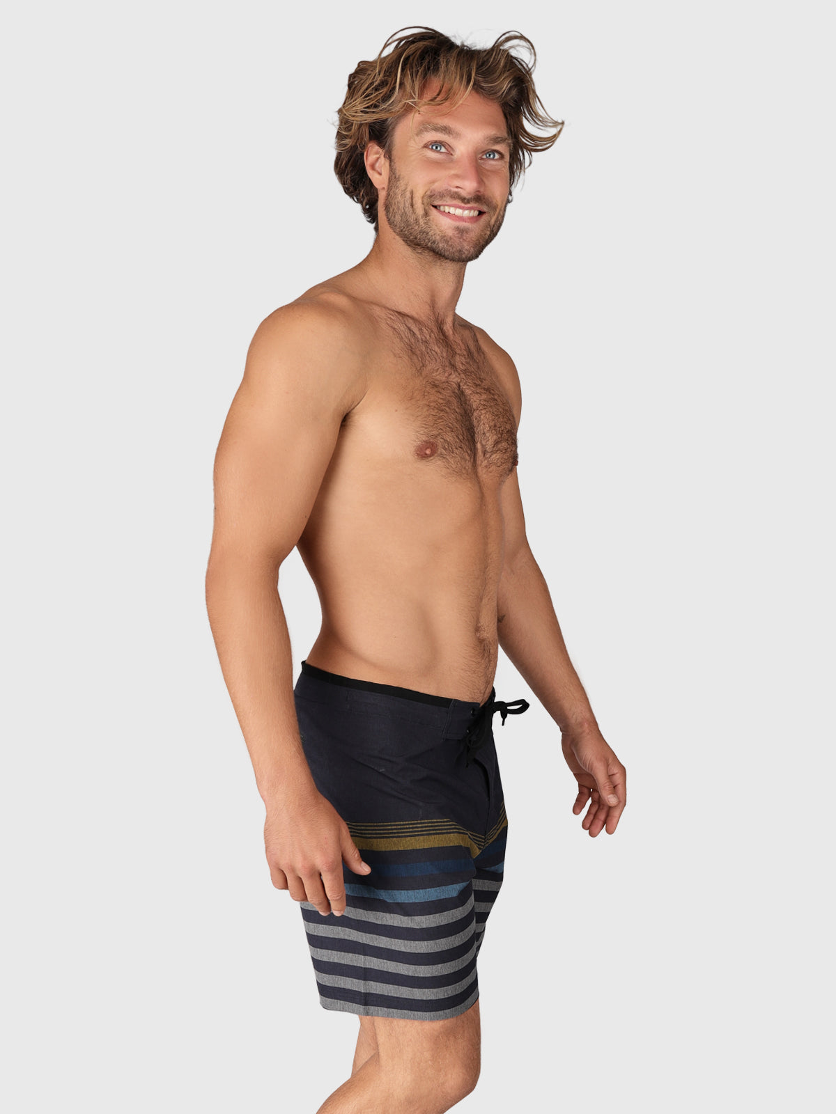 Paitor-Stripe Men Boardshorts | Blue