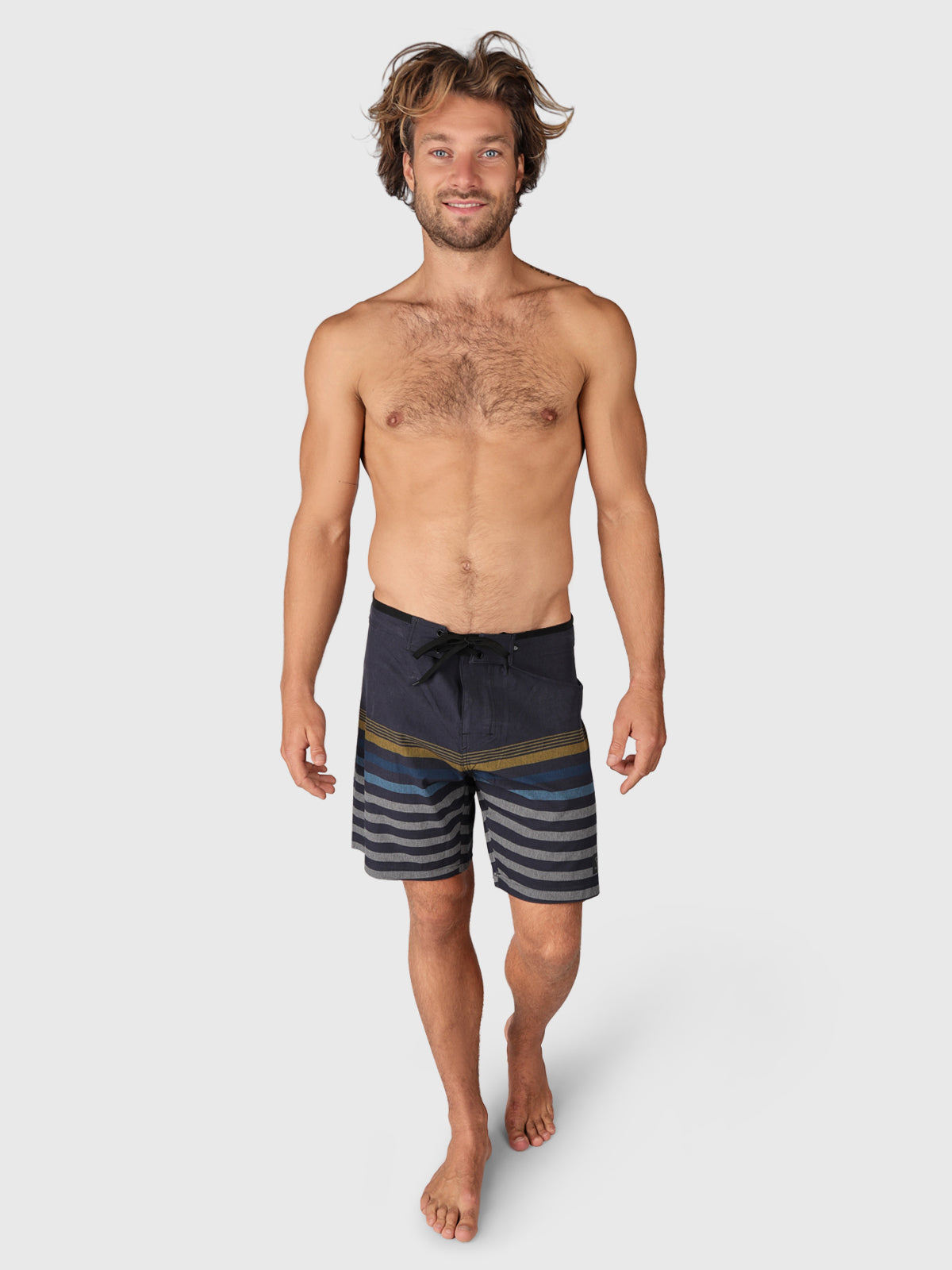Paitor-Stripe Men Boardshorts | Blue