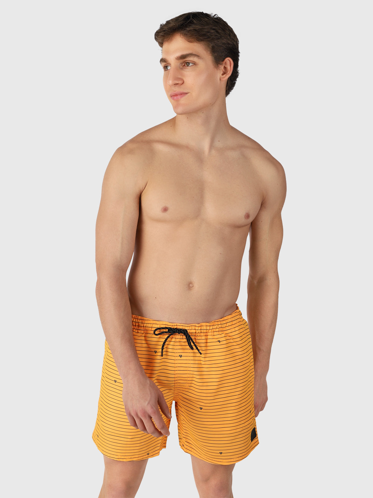 CrunECO-Stripe Heren Zwemshort | Oranje