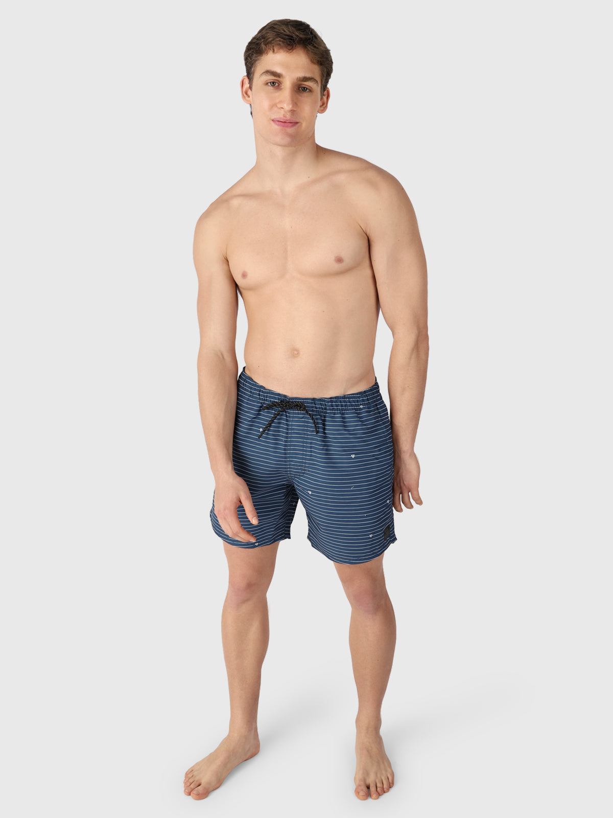 CrunECO-Stripe Men Swim Shorts | Blue