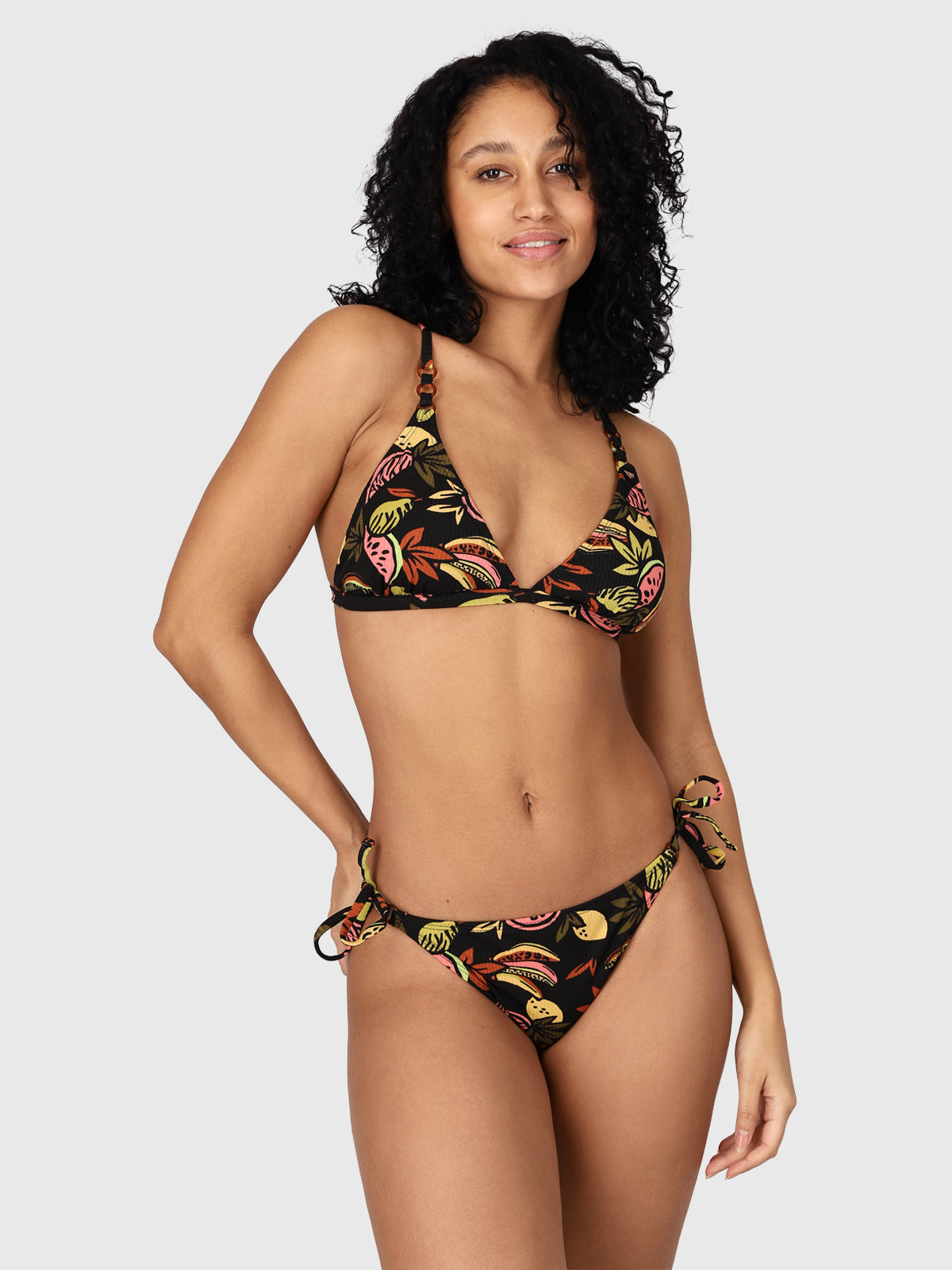 Hanaley-Fruity Damen Triangel Bikini | Schwarz