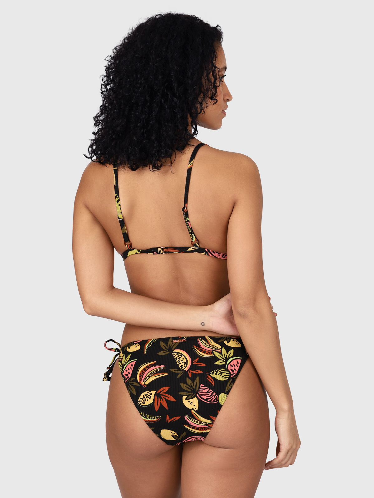 Hanaley-Fruity Women Bralette Bikini | Black