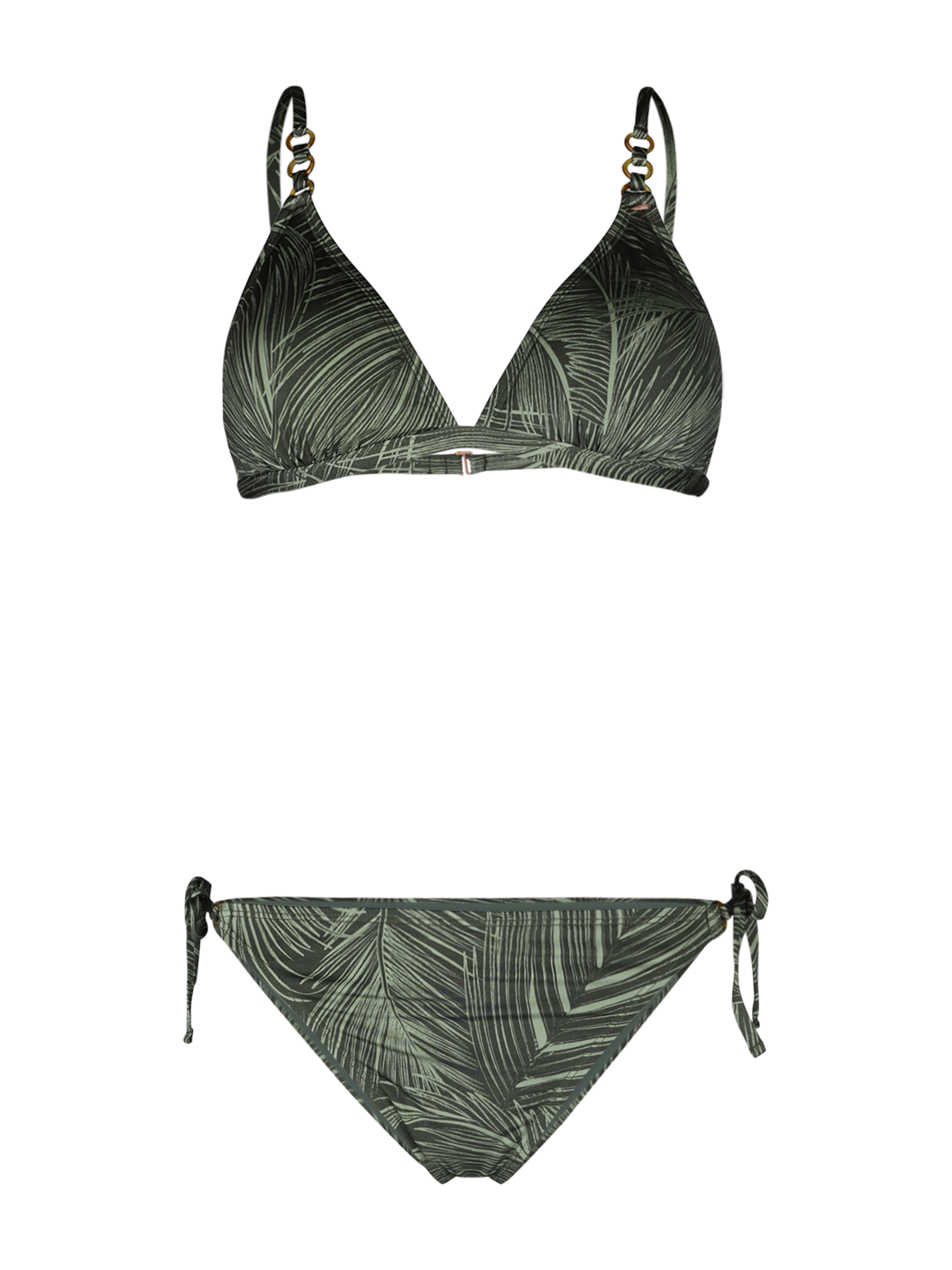 Hanaley-Satin Women Bralette Bikini | Green