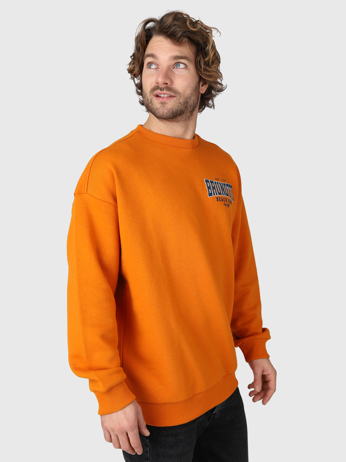 Sunir-R Herren Sweatshirt | Orange