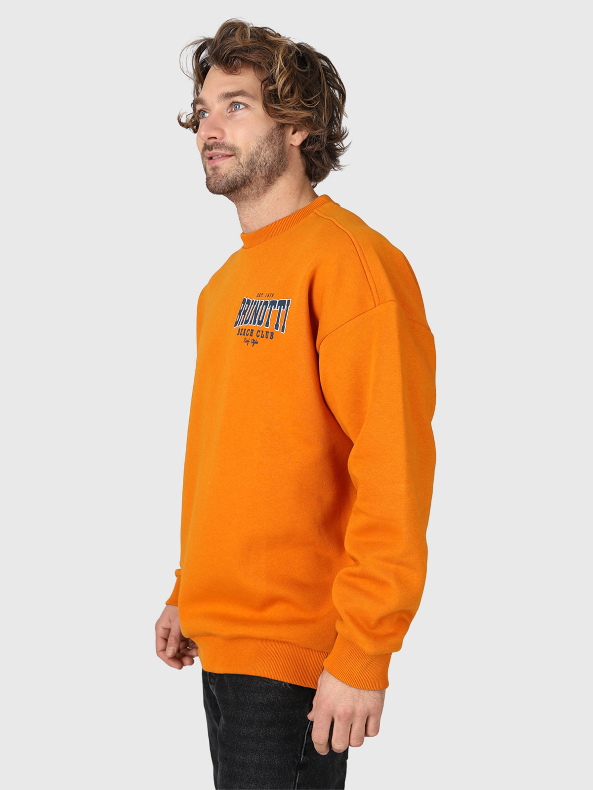 Sunir-R Herren Sweatshirt | Orange