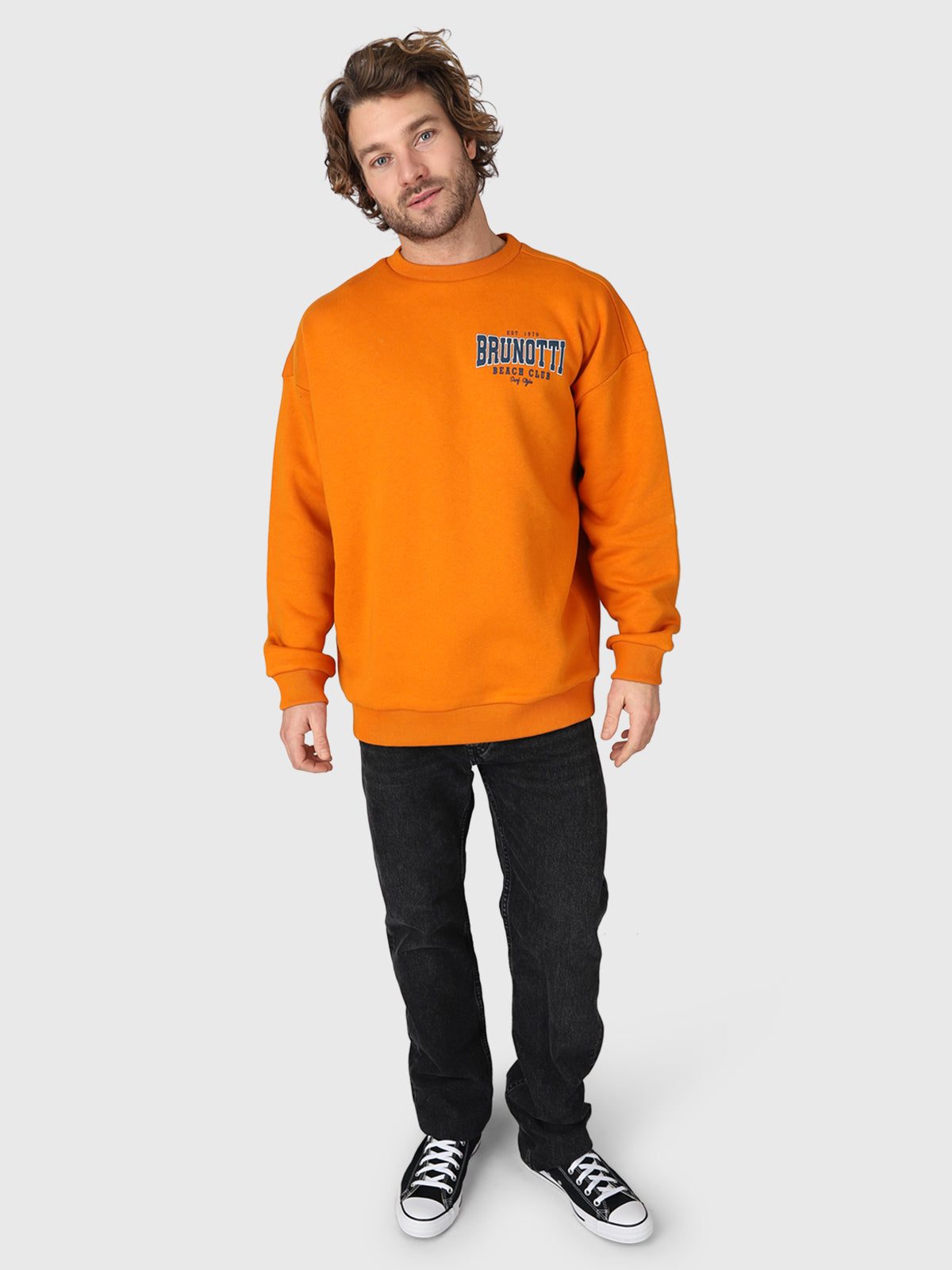 Sunir-R Herren Sweatshirt | Orange