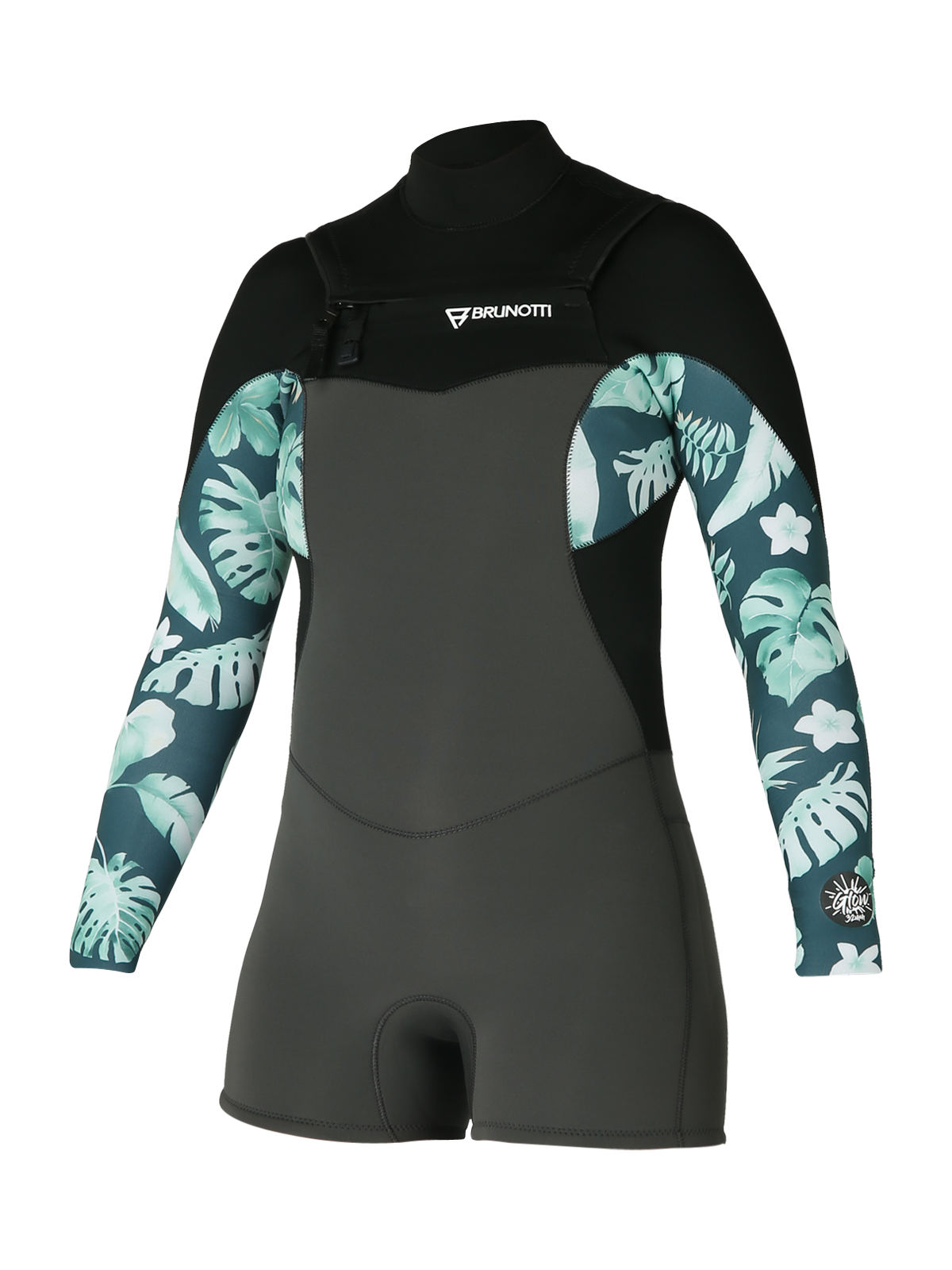 Glow Longarm Shorty 3/2mm Damen Wetsuit | Schwarz