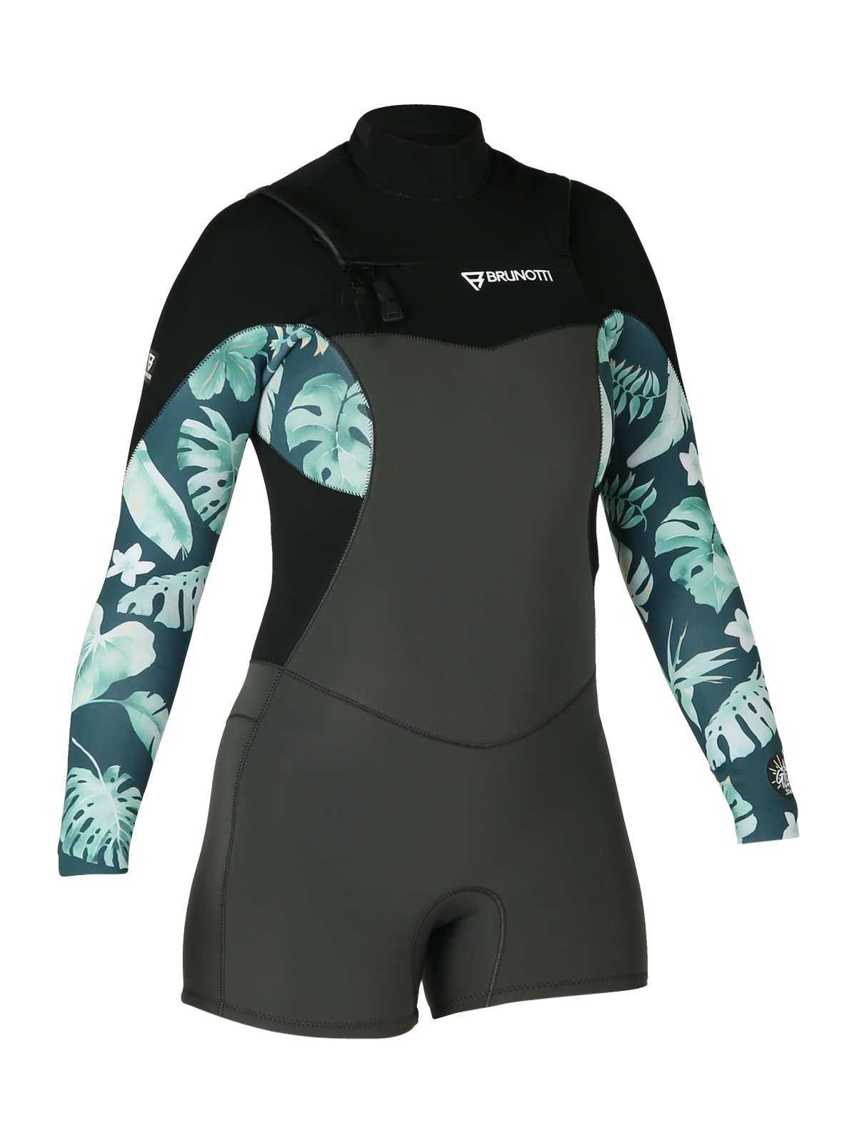 Glow Longarm Shorty 3/2mm Damen Wetsuit | Schwarz