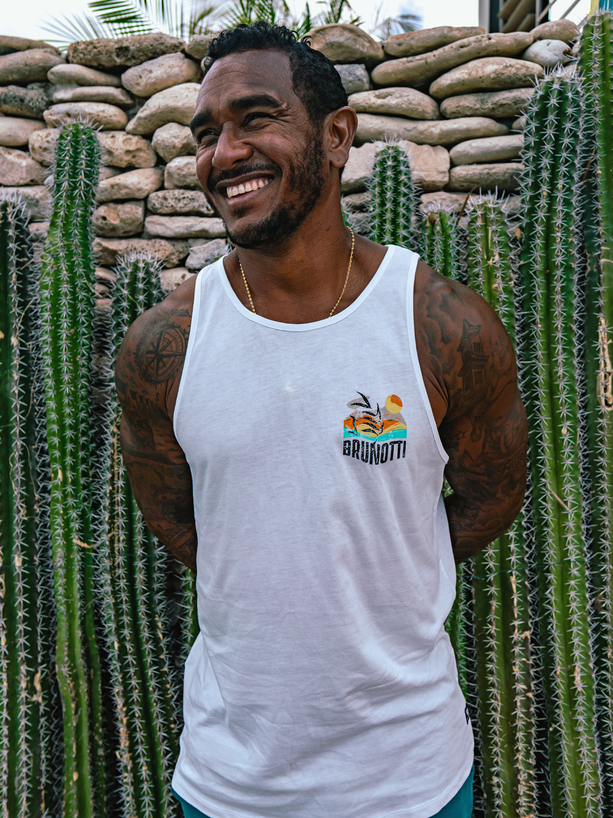 Taty Men Singlet | White