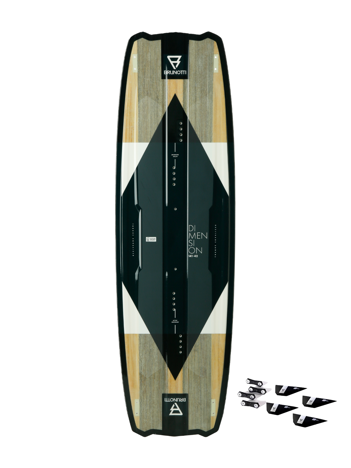 Dimension+G10Fins Uni Kiteboard