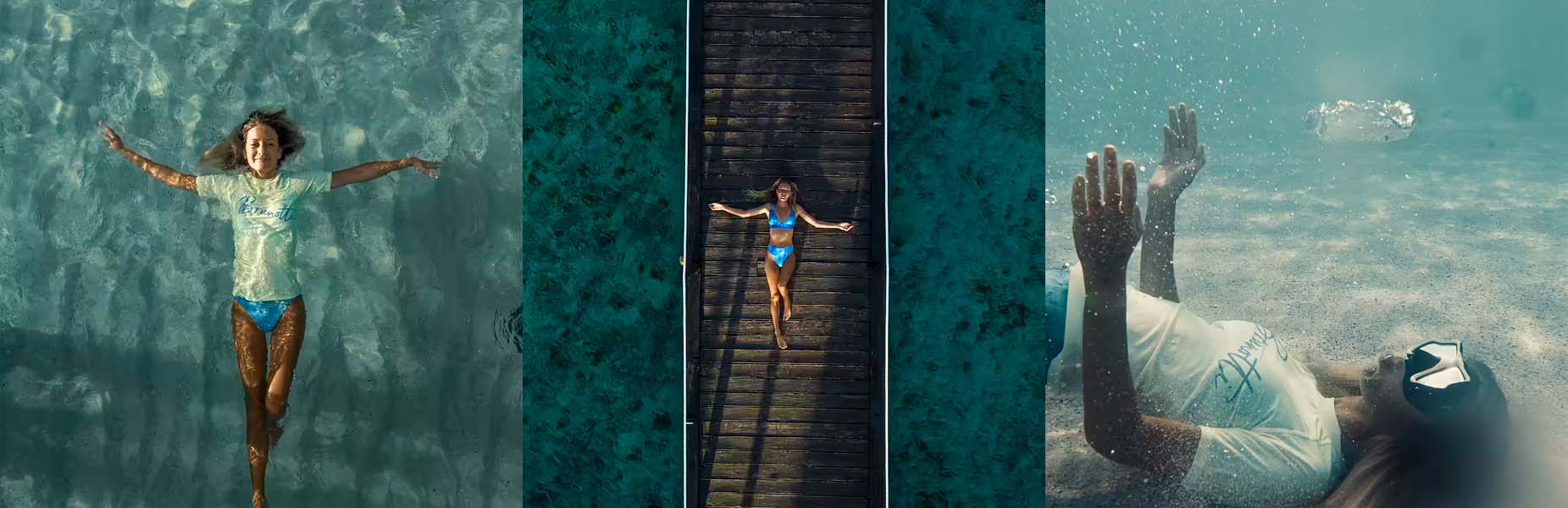 In en op het water draagt meisje een T-Shirt met UV filter: dat noem je een rashguard.