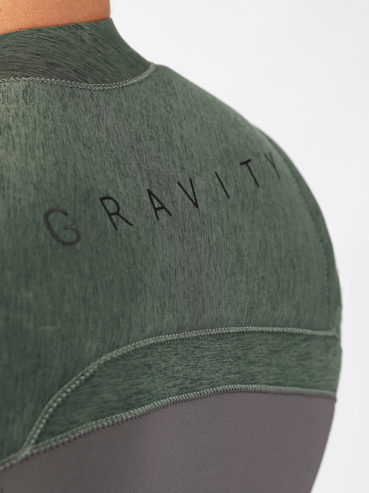 Gravity Fullsuit 5/3 mm Heren Wetsuit | Grijs + Groen