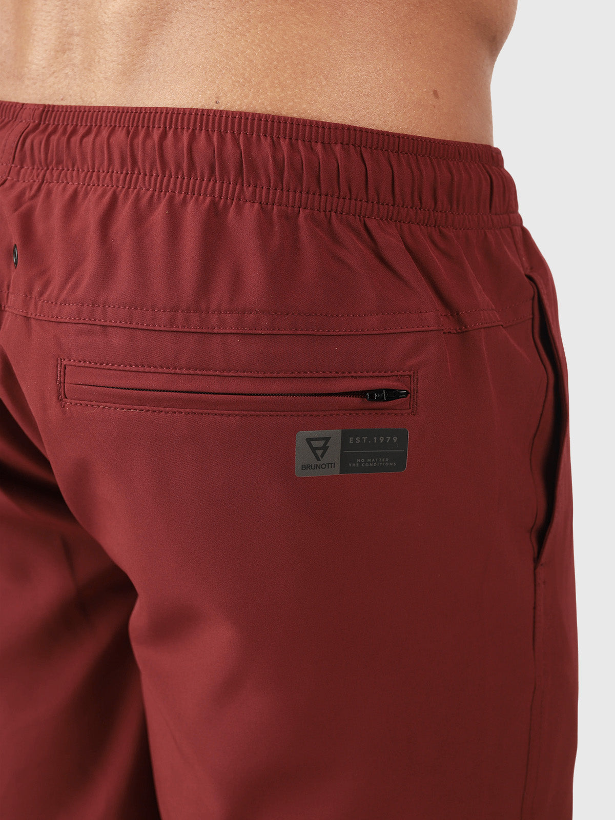 Bru-conic Herren Badeshorts | Rot