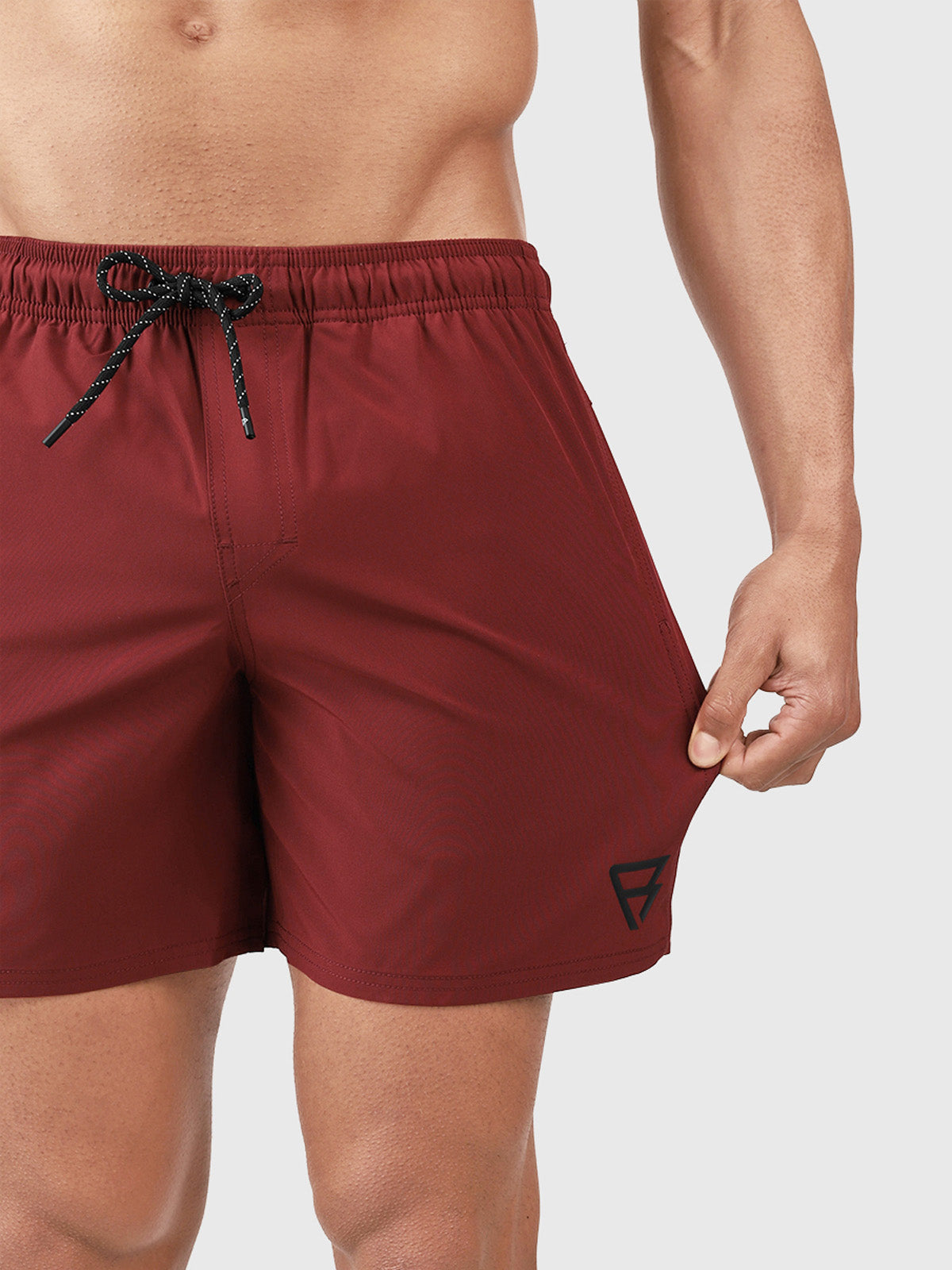 Bru-conic Herren Badeshorts | Rot