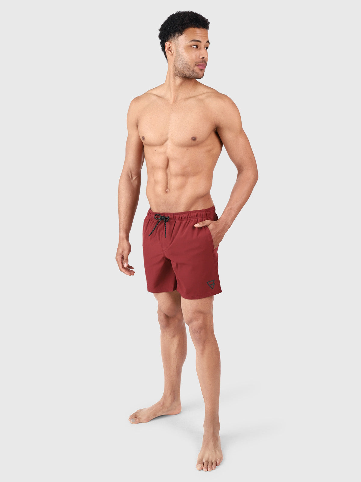 Bru-conic Herren Badeshorts | Rot