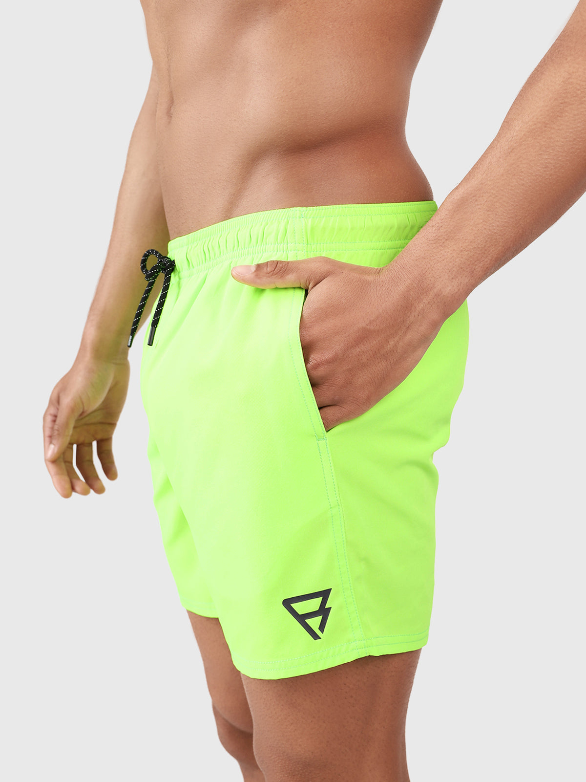 Bru-conic Men Swim Shorts | Neon Green