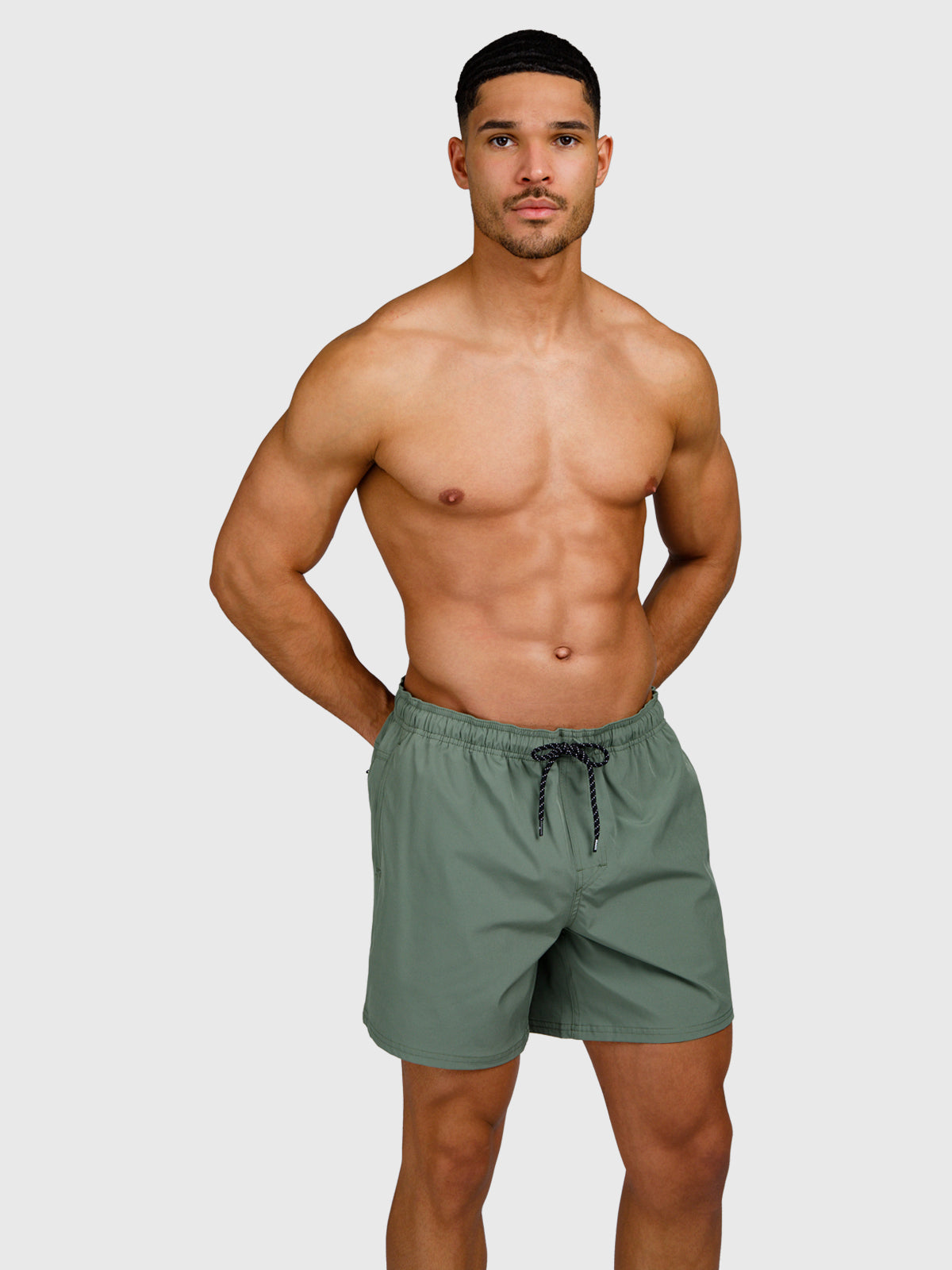 Bru-conic Men Swim Shorts | Vintage Green