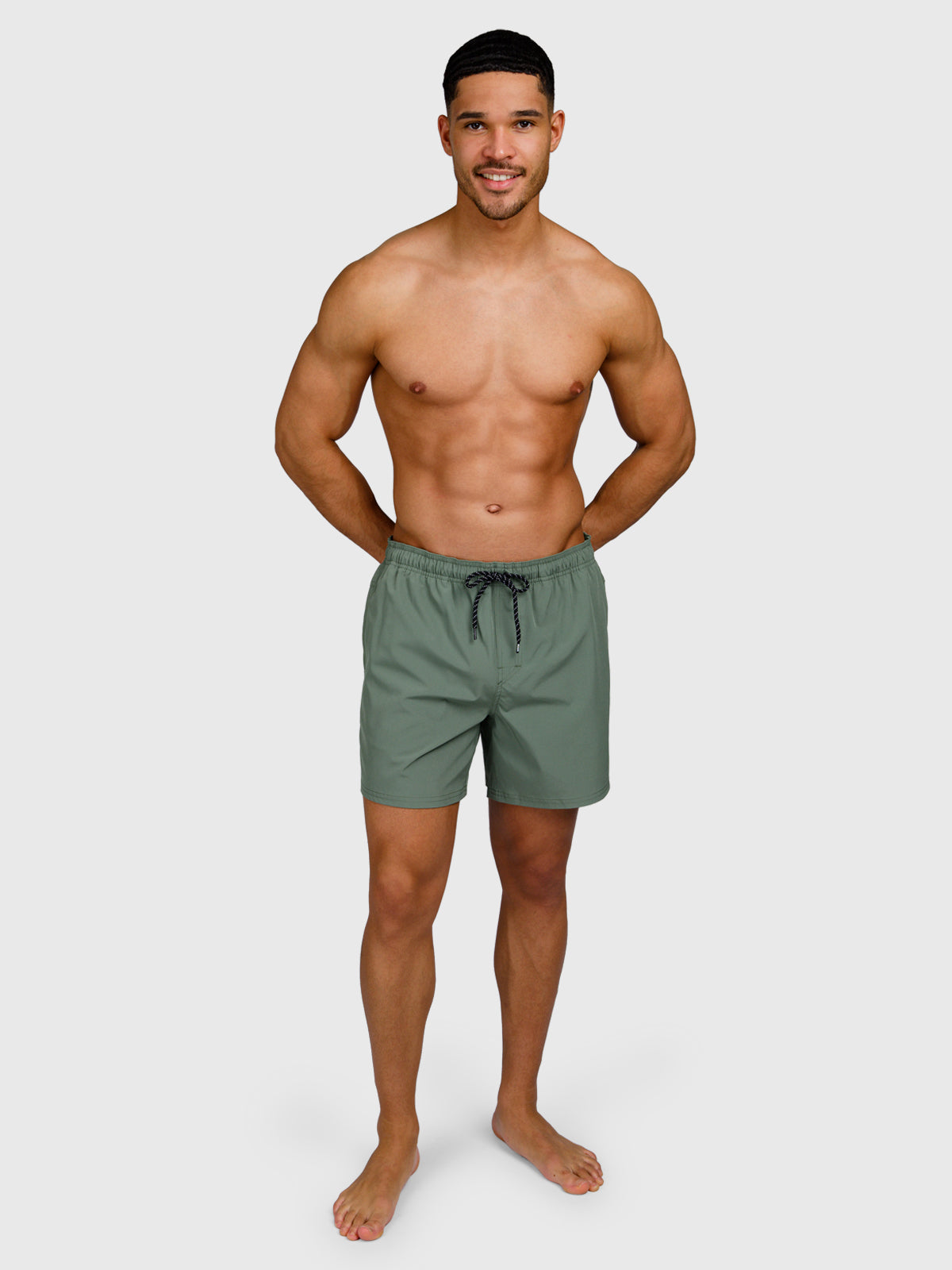 Bru-conic Men Swim Shorts | Vintage Green