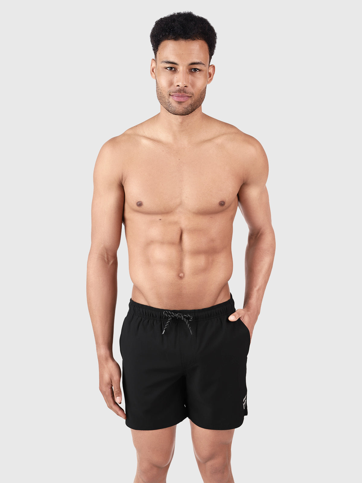 Bru-conic Herren Badeshorts | Schwarz