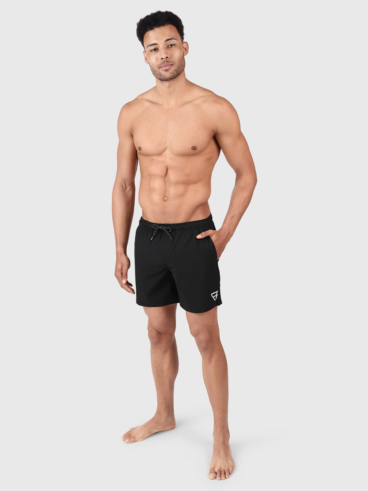 Bru-conic Herren Badeshorts | Schwarz