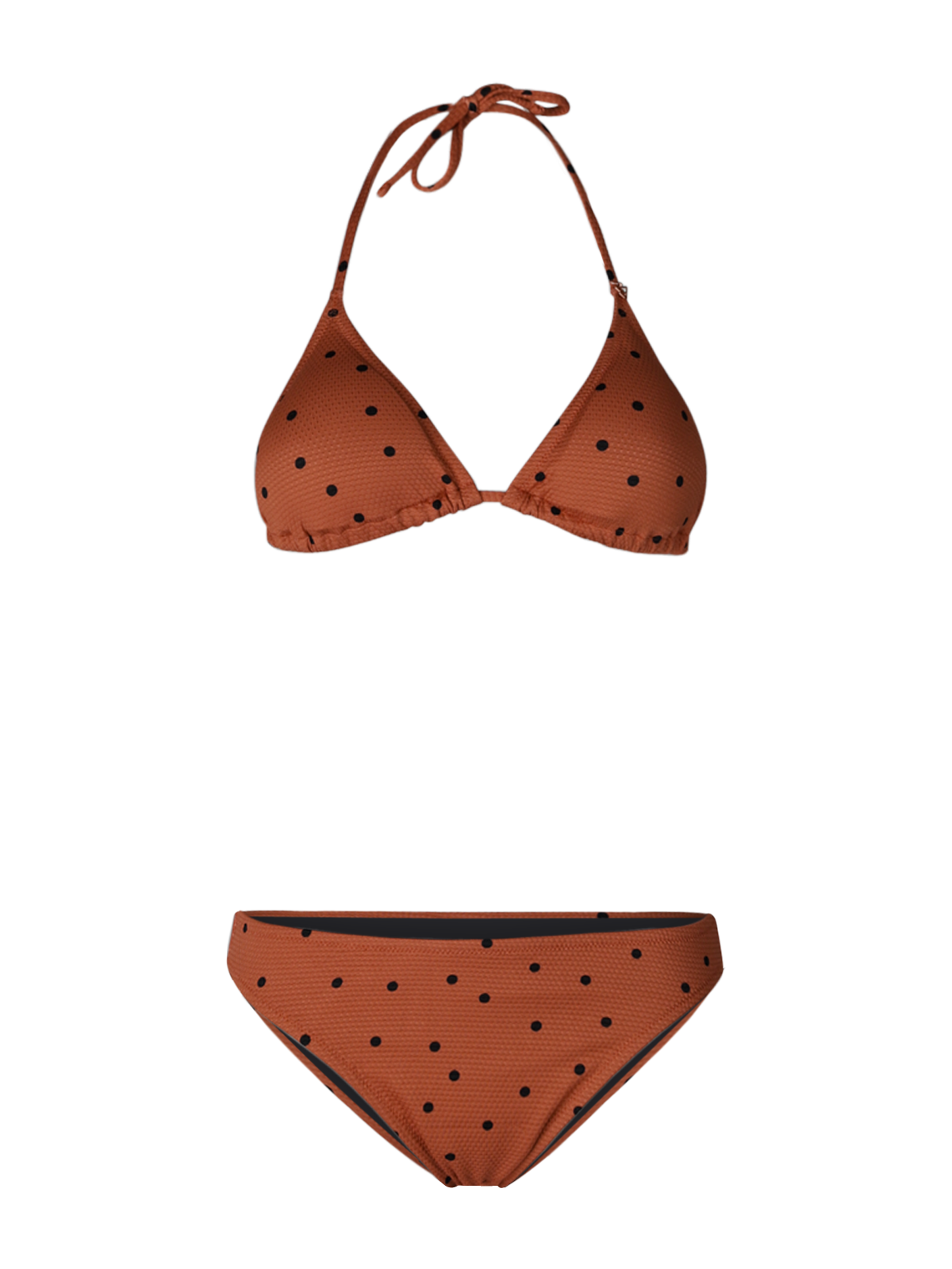 Lollyop-Dot Women Triangle Bikini | Brown