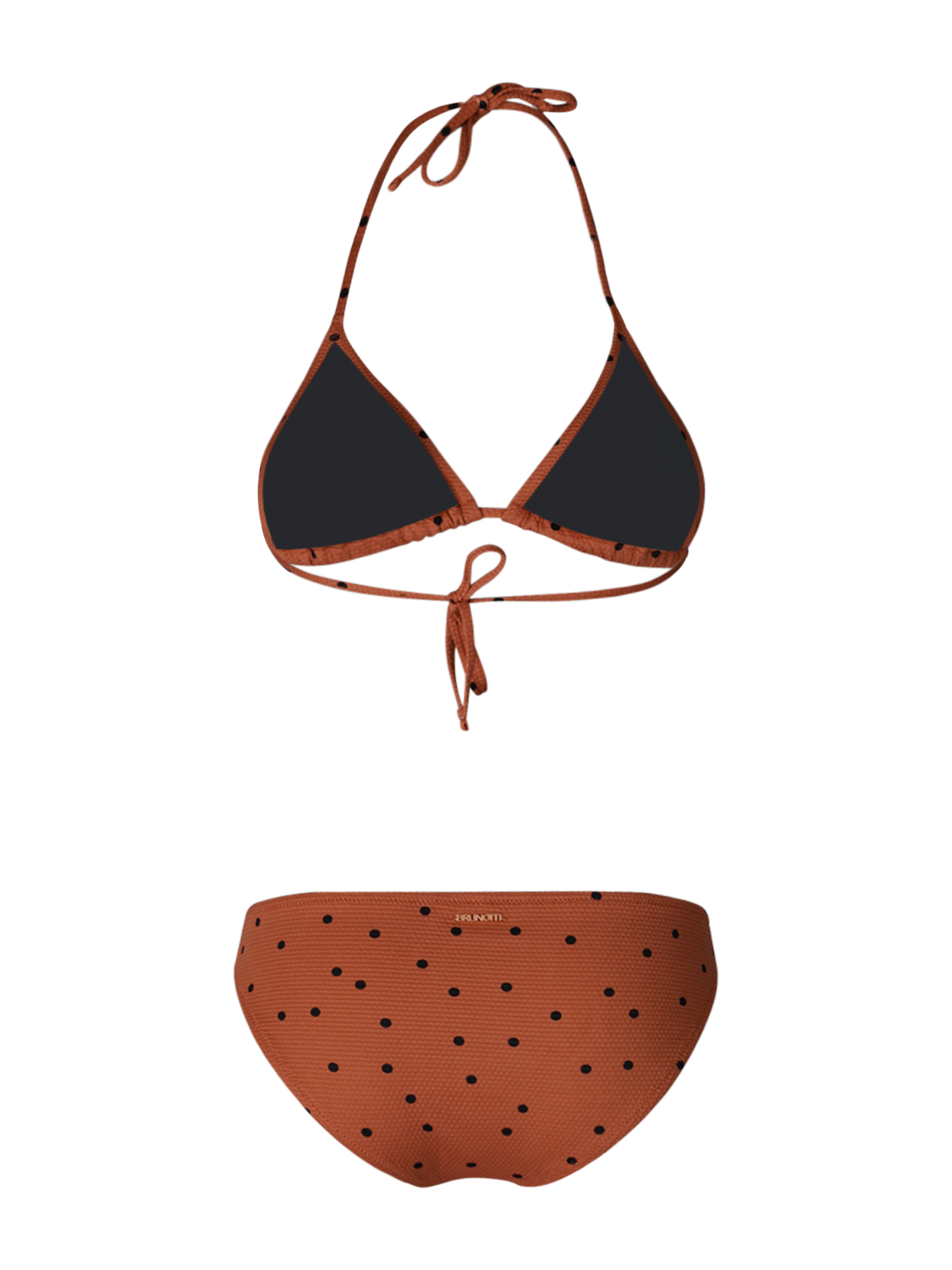 Lollyop-Dot Women Triangle Bikini | Brown