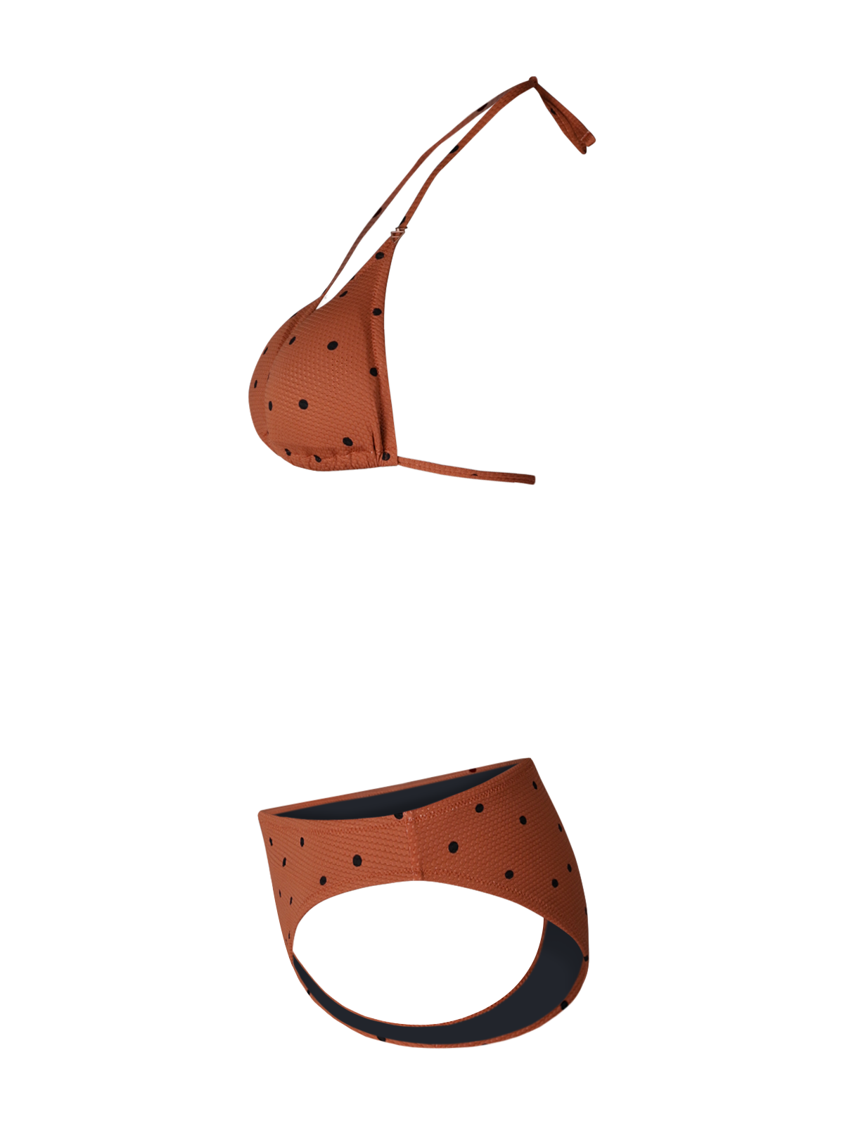 Lollyop-Dot Damen Triangel Bikini | Braun
