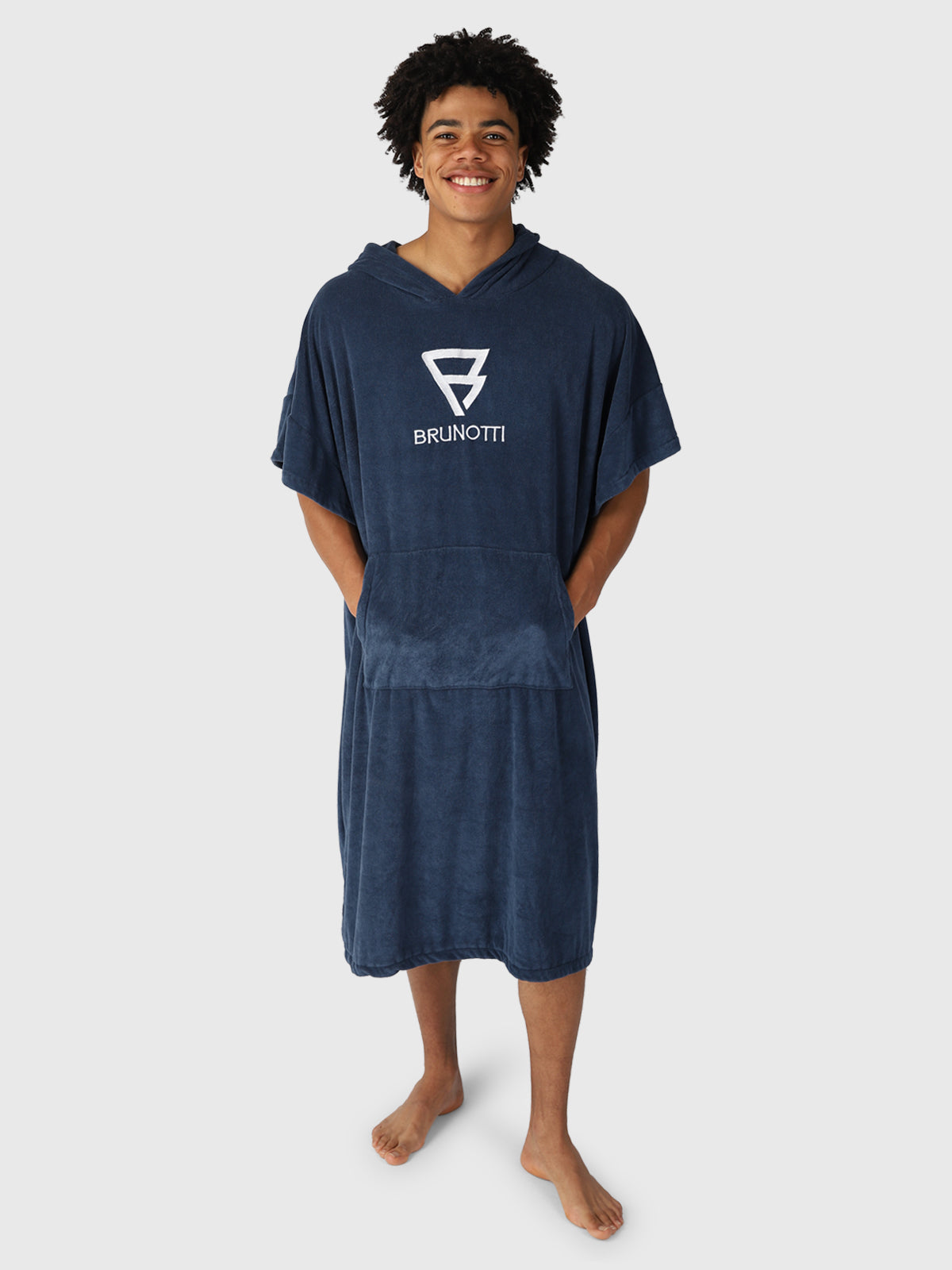 Poncho-Solid Poncho | Donkerblauw