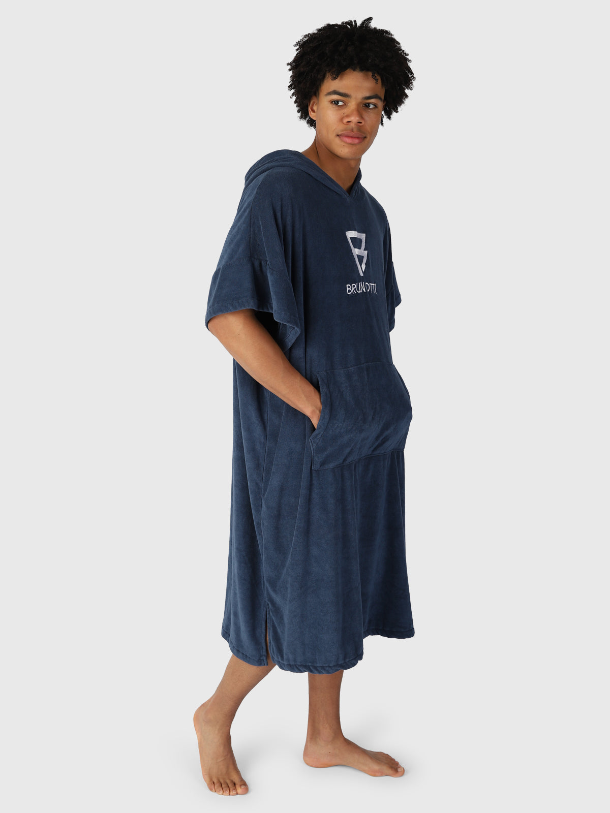 Poncho-Solid Poncho | Donkerblauw