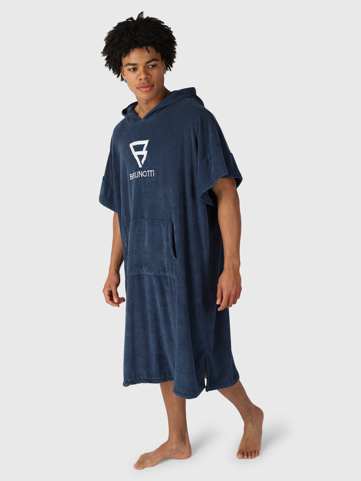 Poncho-Solid Poncho | Donkerblauw