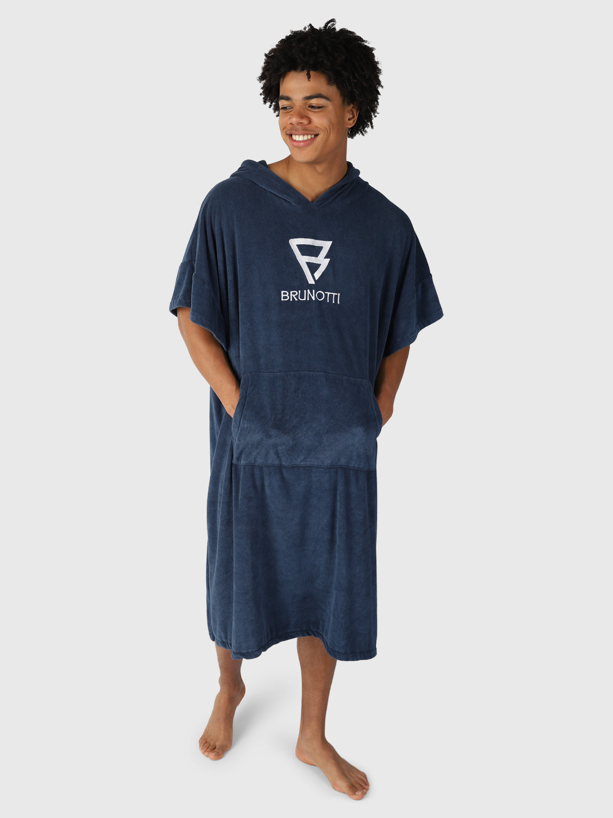 Poncho-Solid Poncho | Donkerblauw